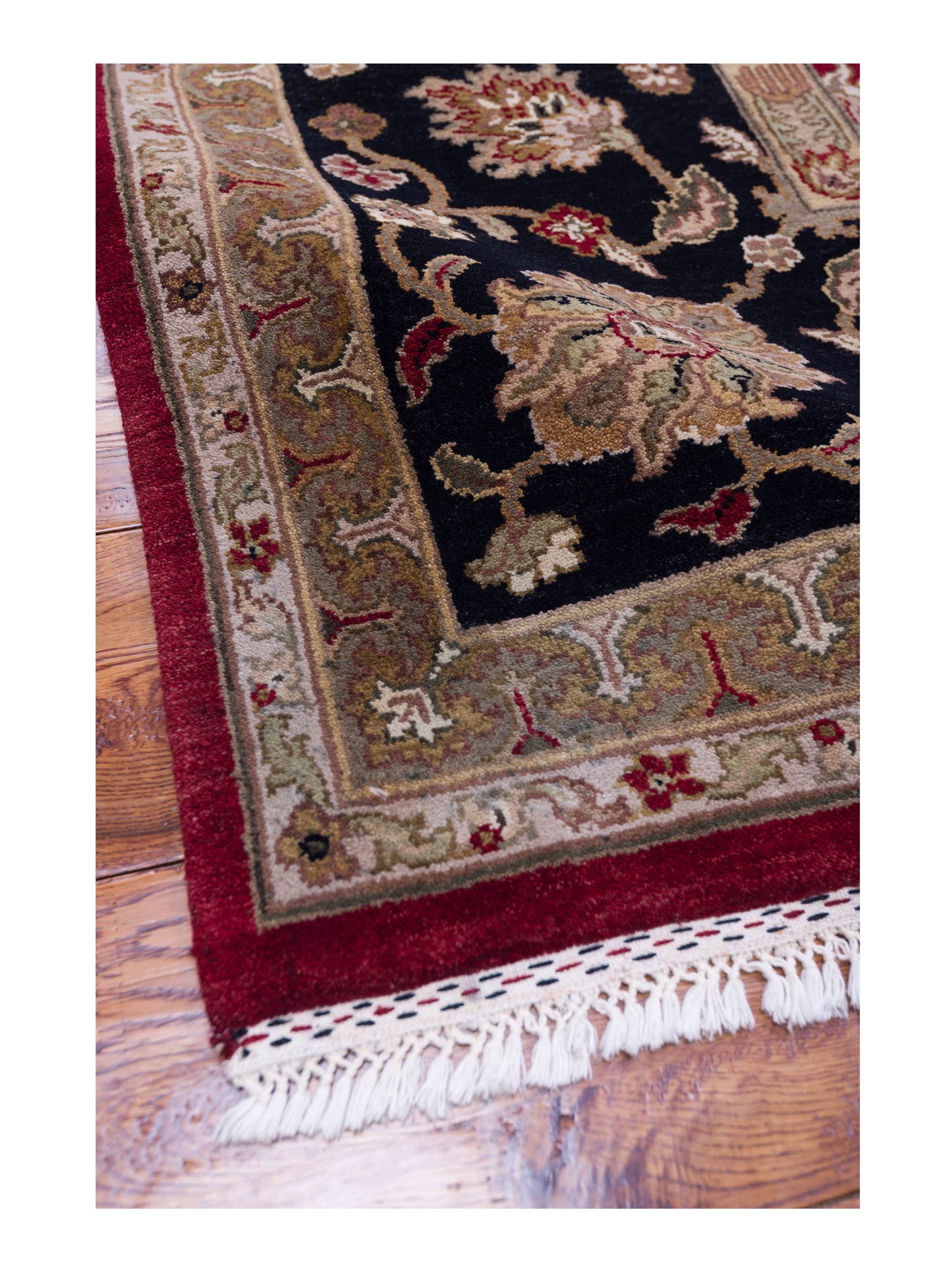 Mehvara Red Black 10.1x13.11 Hand Knotted Rug