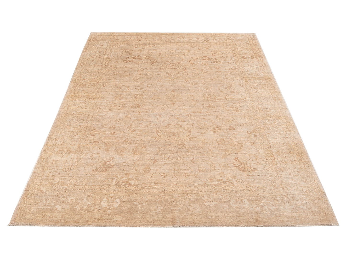 Sabira Silver Cream 9x11.11 Hand Knotted Rug