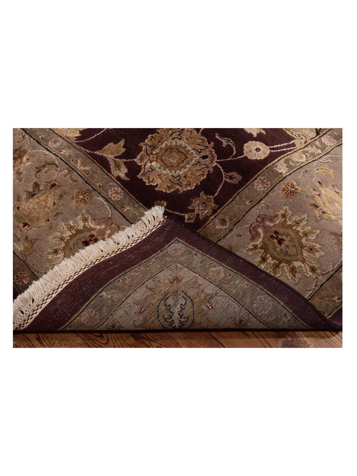 Javira Silk Plum Beige 8x10.3 Hand Knotted Rug