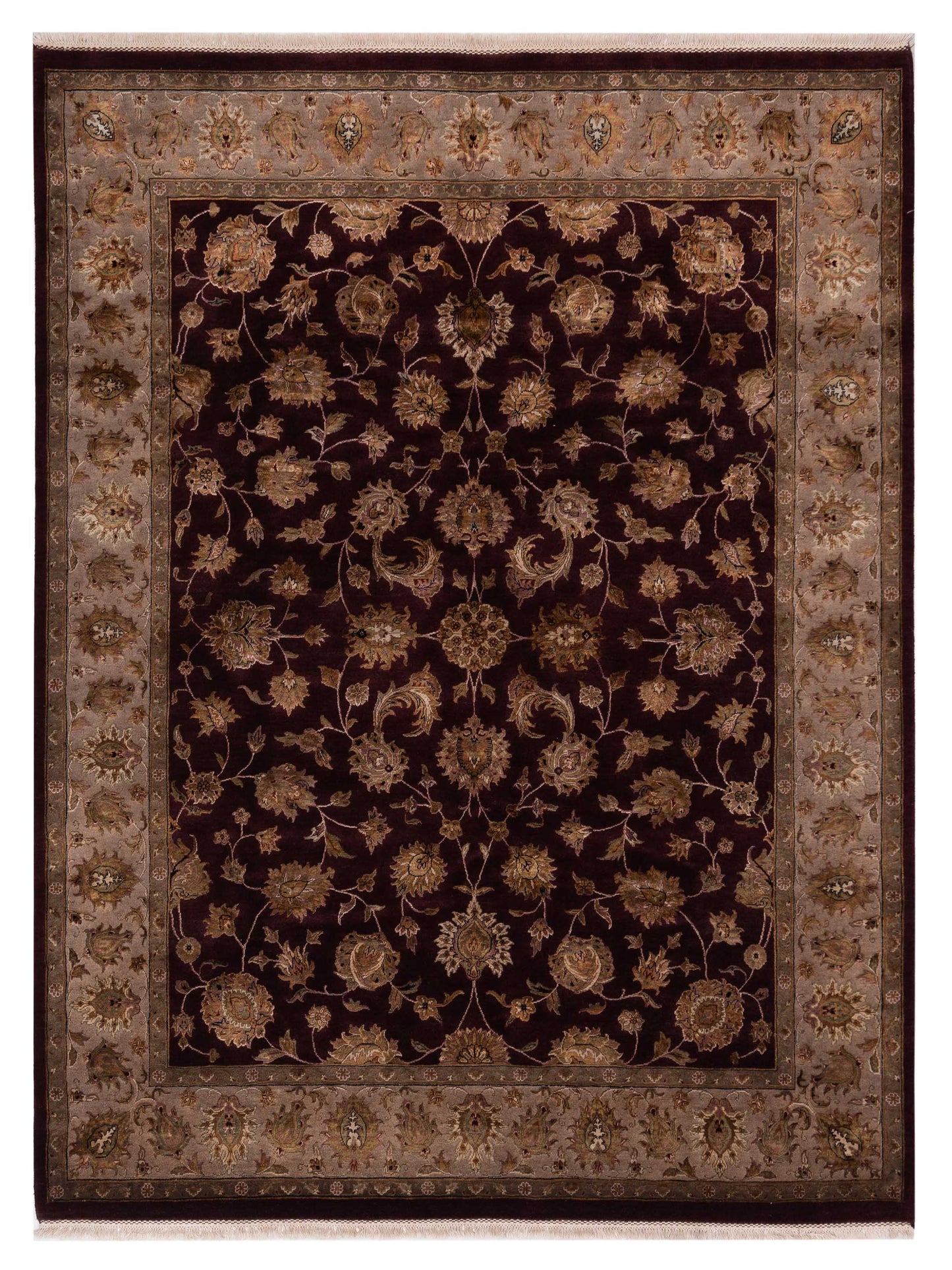 Rajpur Imperial Silk  Plum Beige Transitional