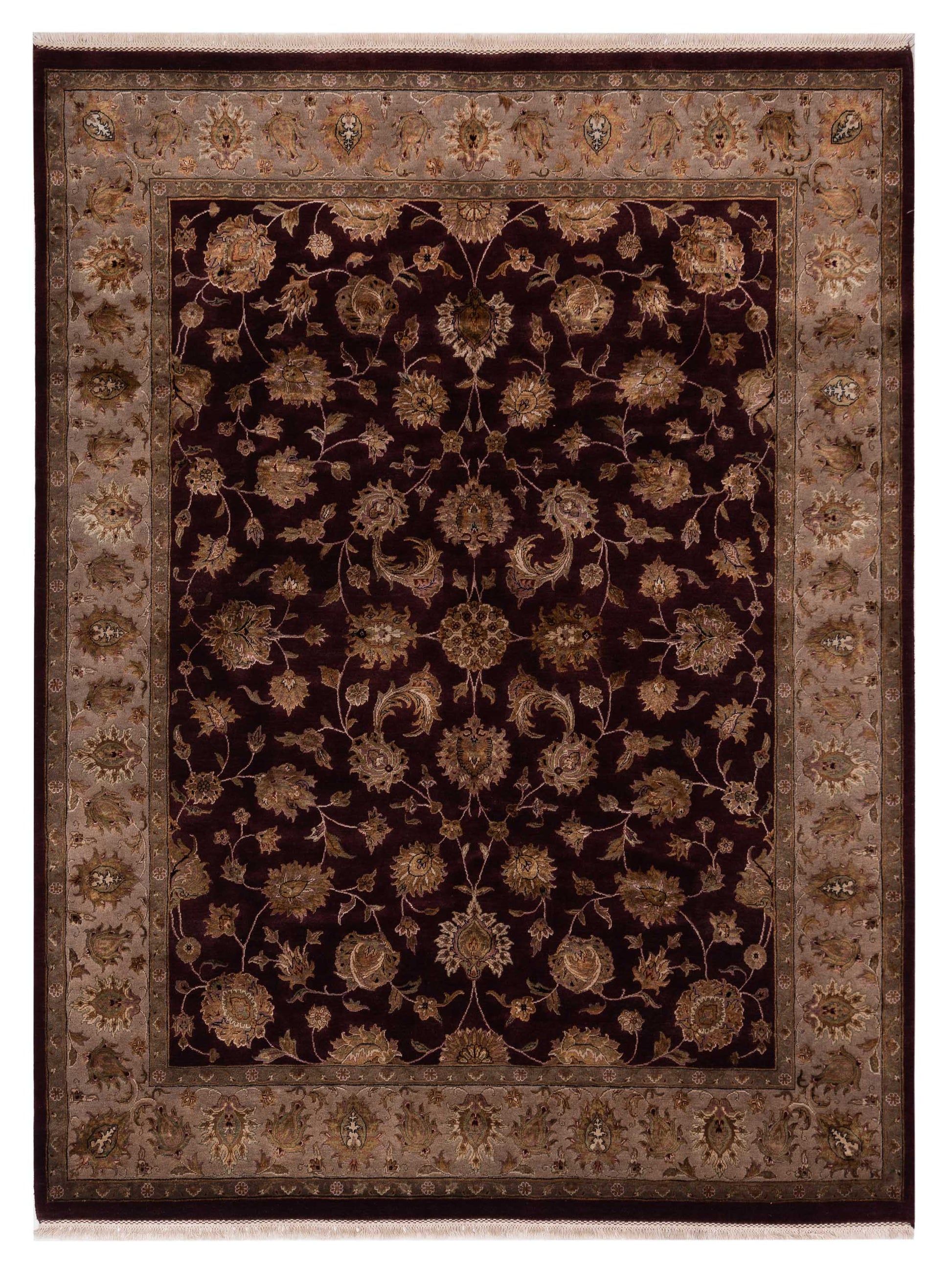 Rajpur Imperial Silk  Plum Beige Transitional