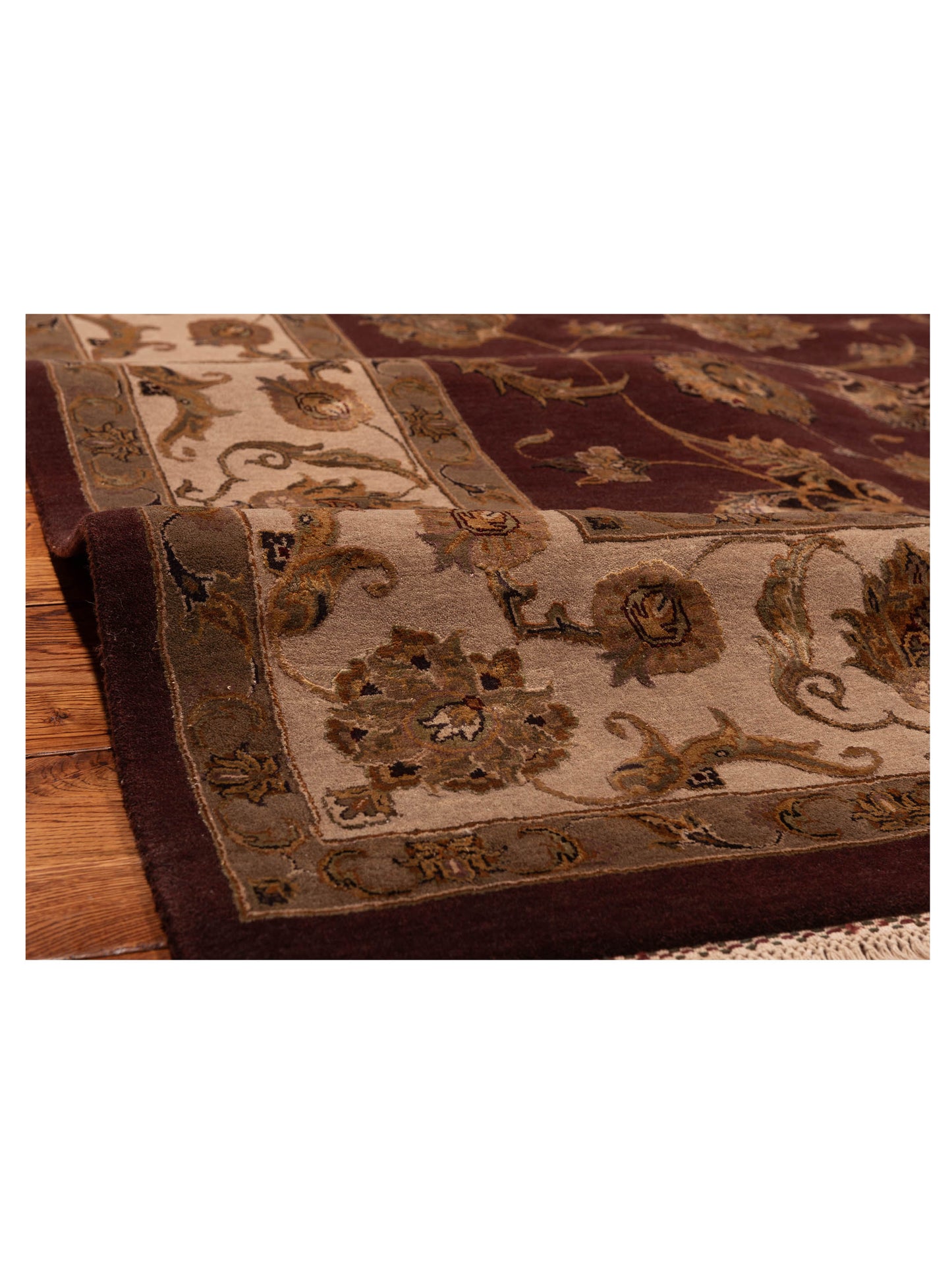 Javira Silk Plum Beige 8.8x11.11 Hand Knotted Rug