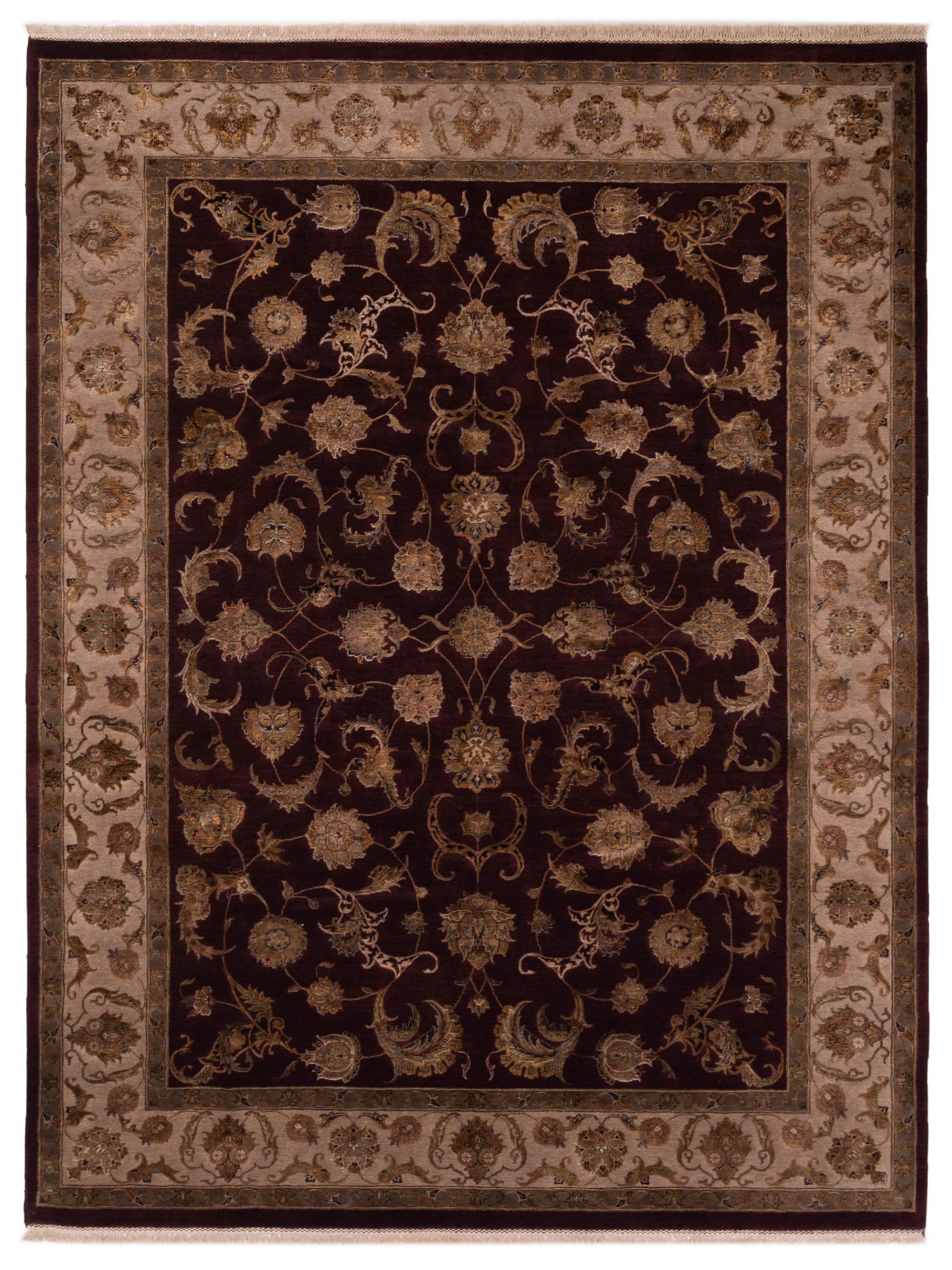 Rajpur Imperial Silk  Plum Beige Transitional