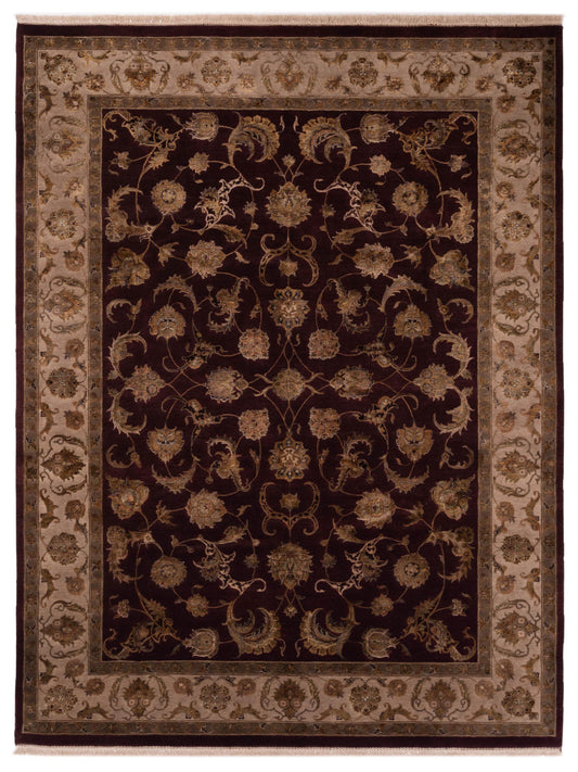 Rajpur Imperial Silk  Plum Beige Transitional