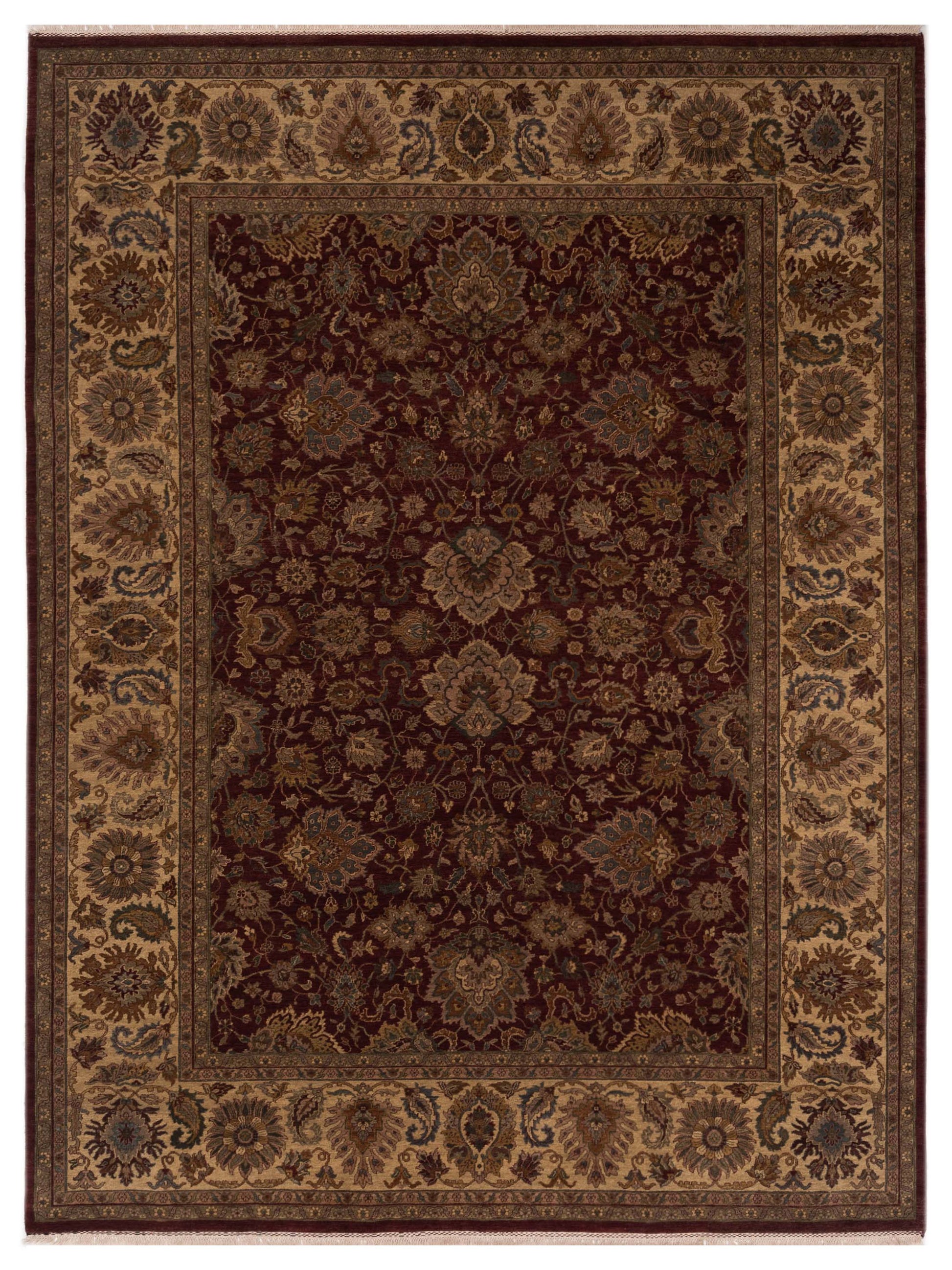 Rajpur Crown  Burgundy Beige Transitional