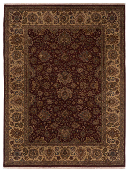 Rajpur Crown  Burgundy Beige Transitional