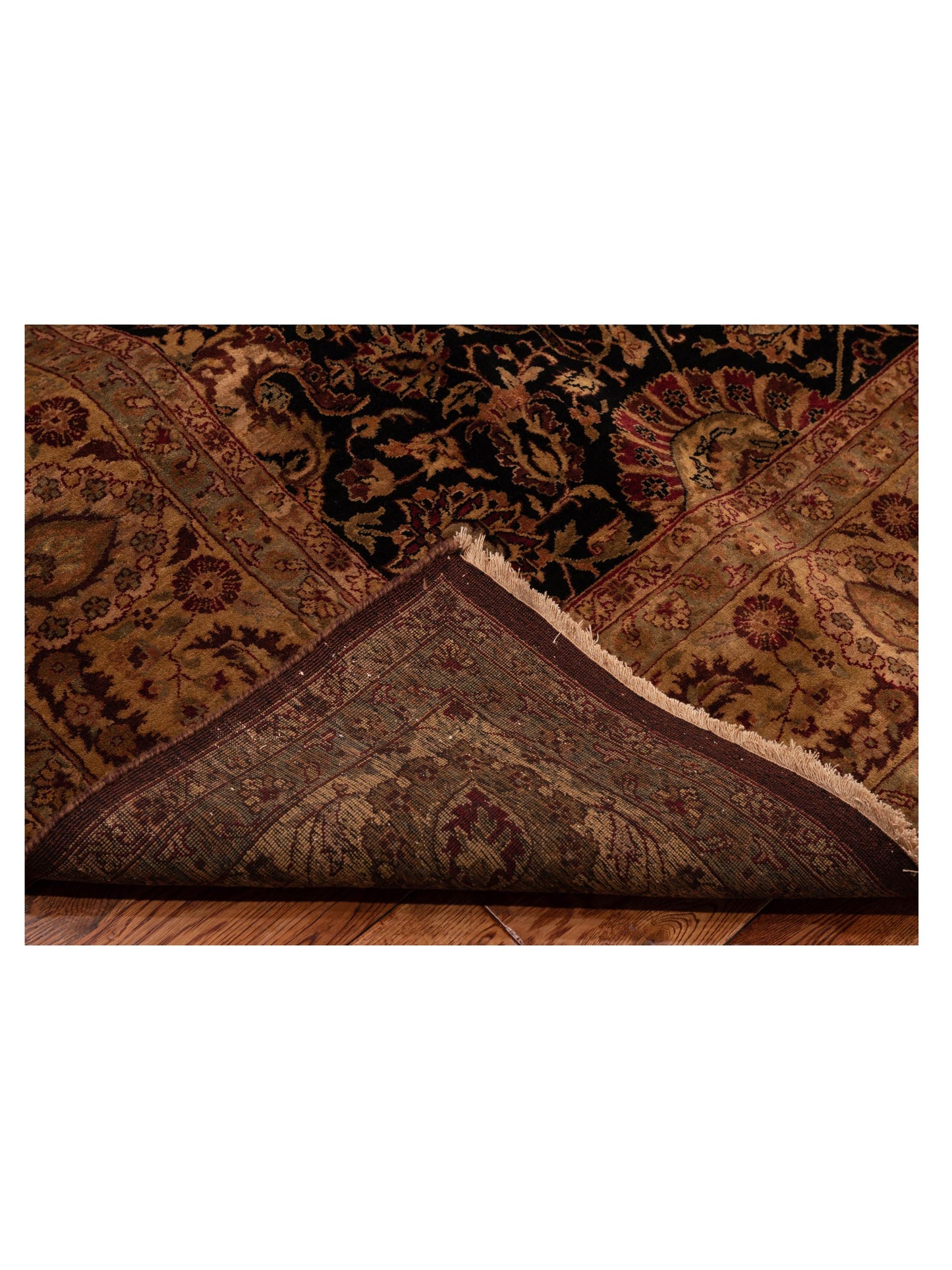 Sansira Black Gold 8.9x11.11 Hand Knotted Rug