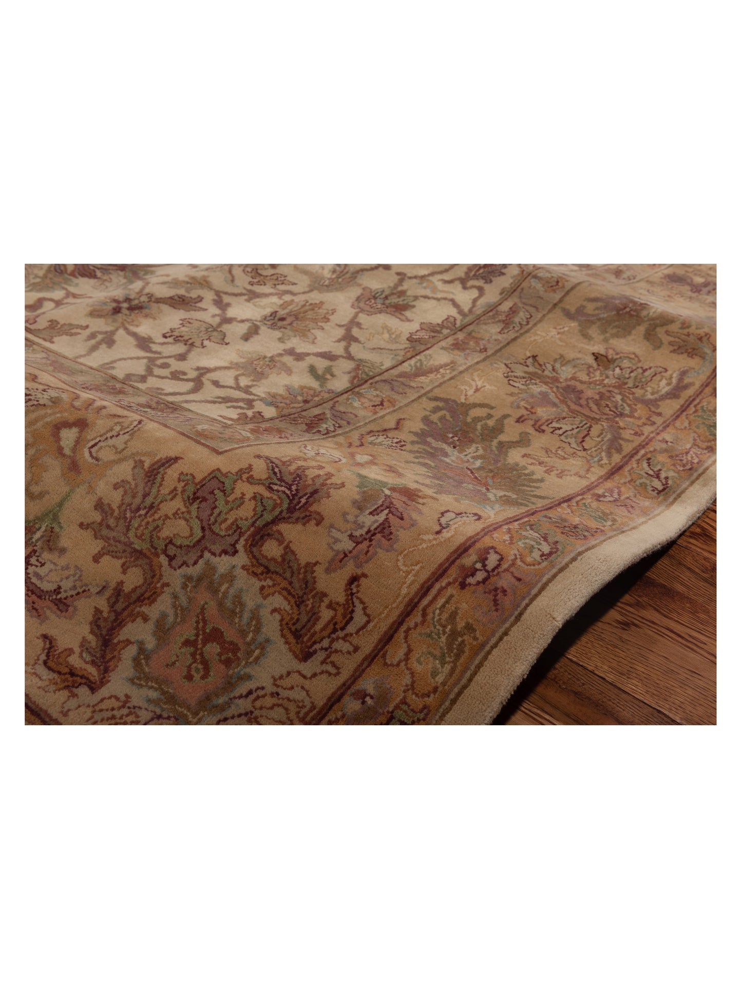 Corvella Beige Gold 8x10 Hand Knotted Rug