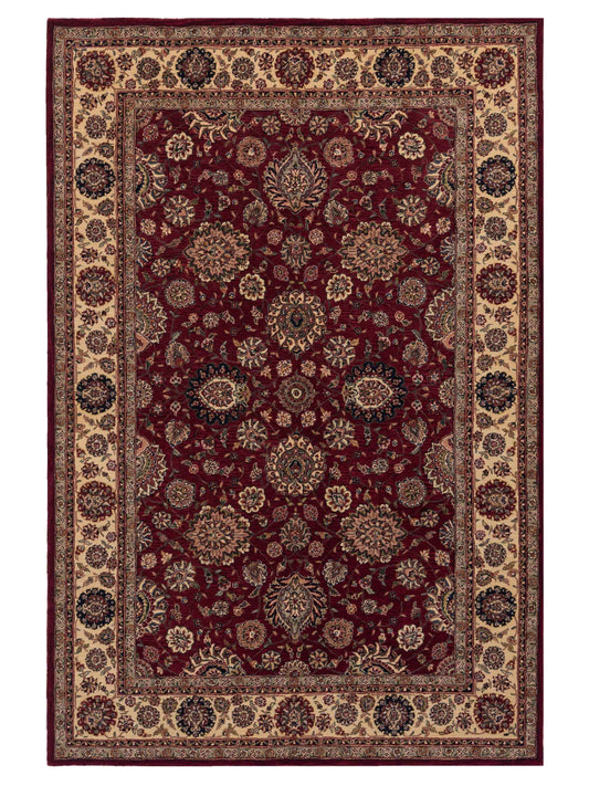 Rajpur Hand Tufted  Burgundy Ivory Transitional