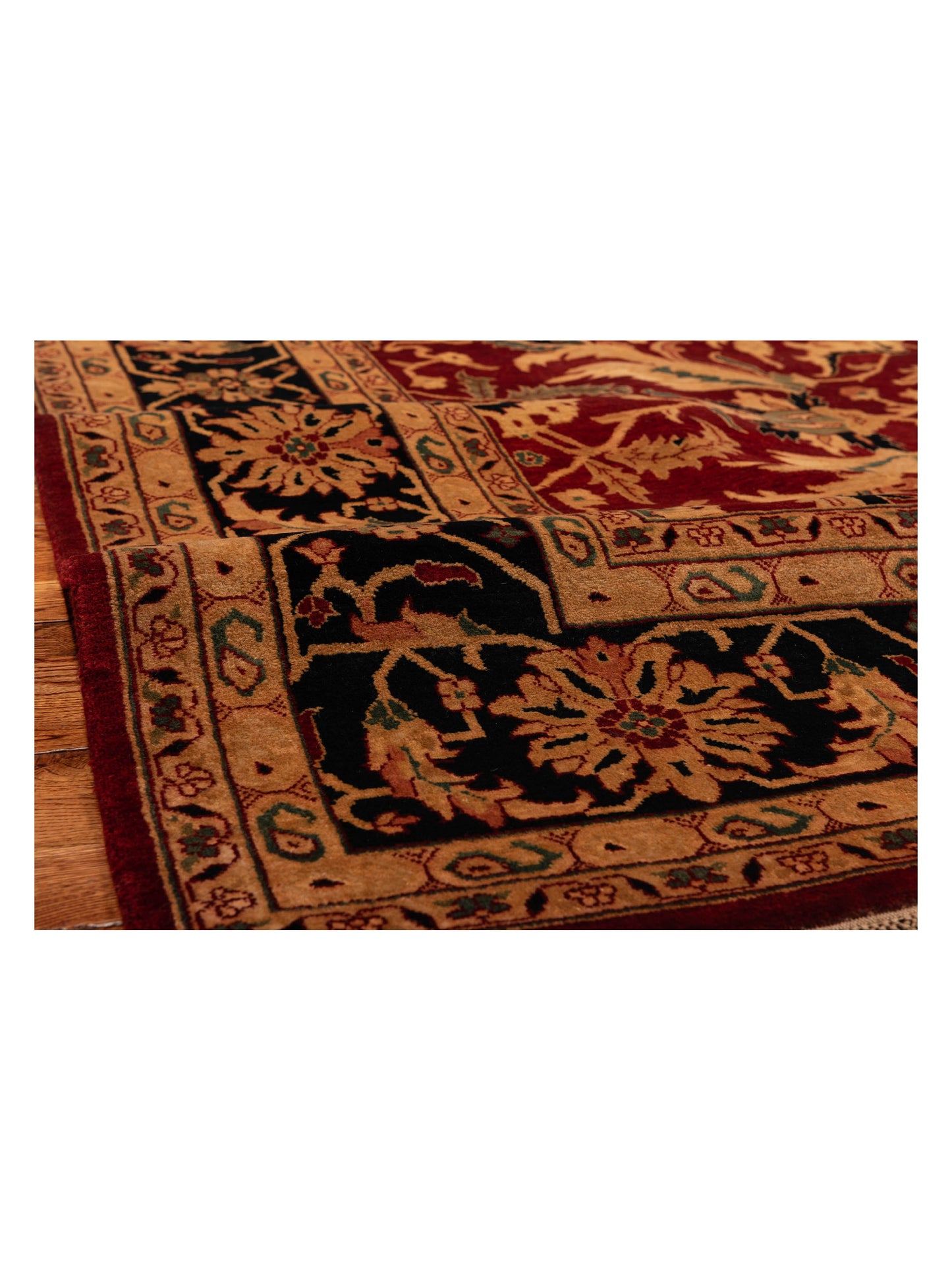 Corvella Red Black 9x12 Hand Knotted Rug