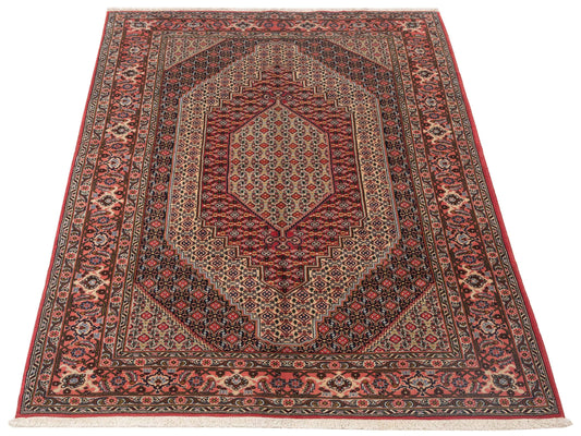 Antiqua Heirloom Ivory Pink 5x8.4 Hand Knotted Rug