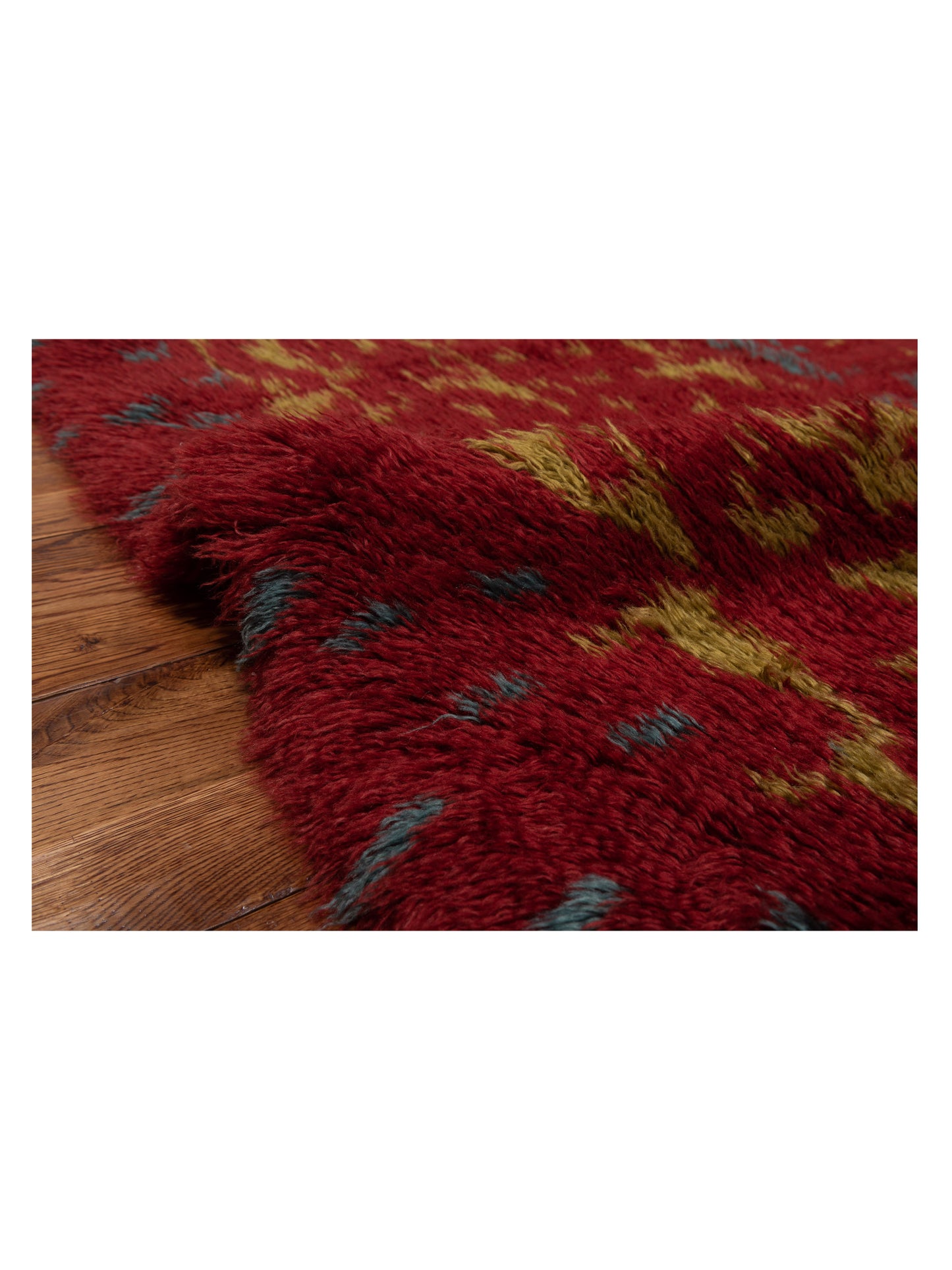 Baskra Red Red 5.11x7.10 Hand Knotted Rug