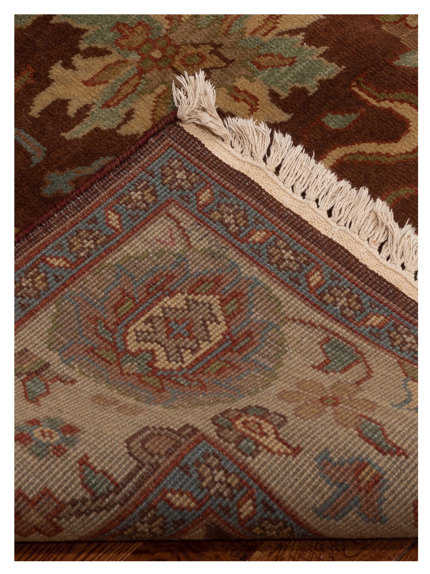 Modeva Brown Ivory 5.6x8.5 Hand Knotted Rug