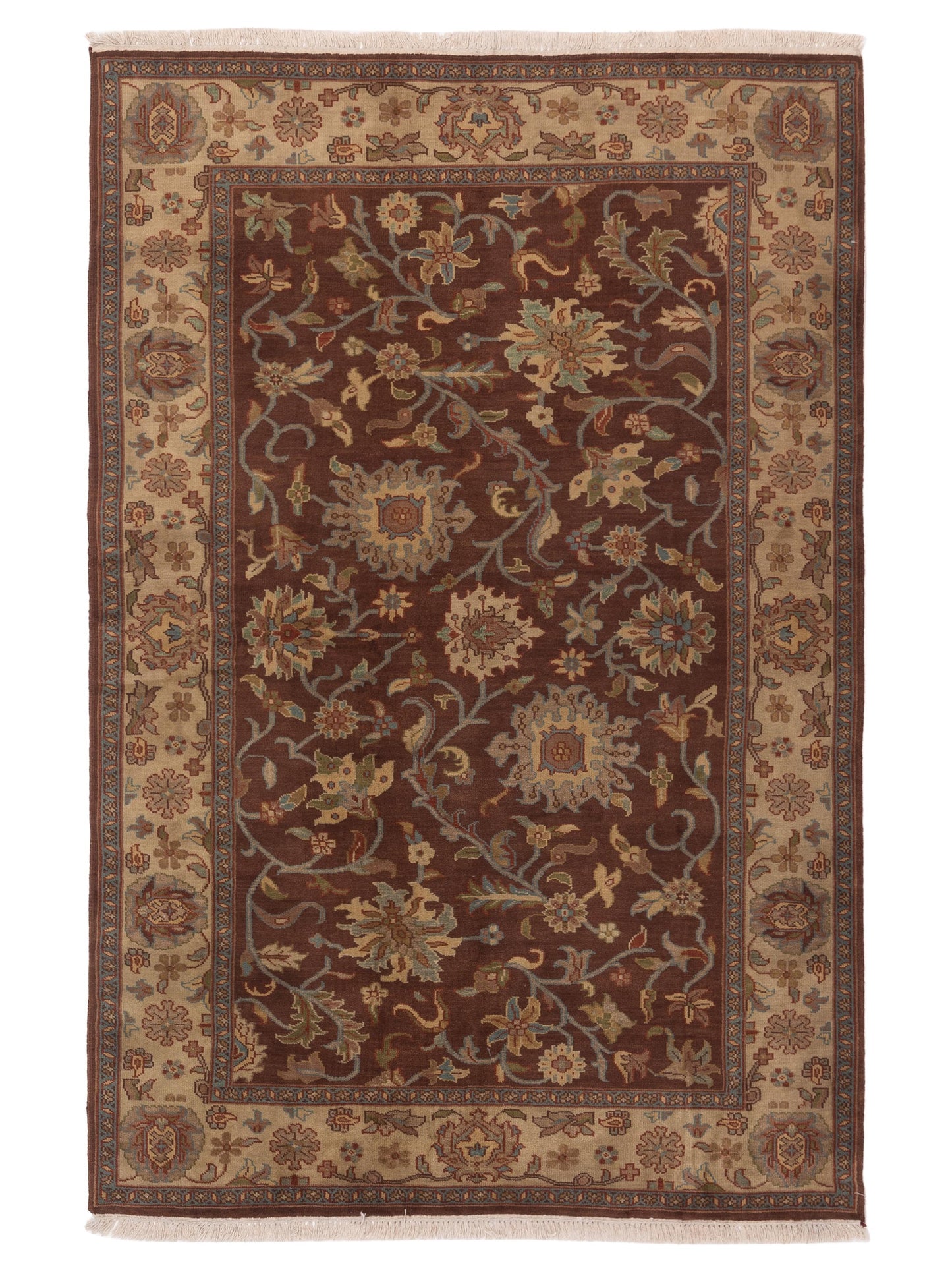 Rajpur Lilac  Brown Ivory Traditional