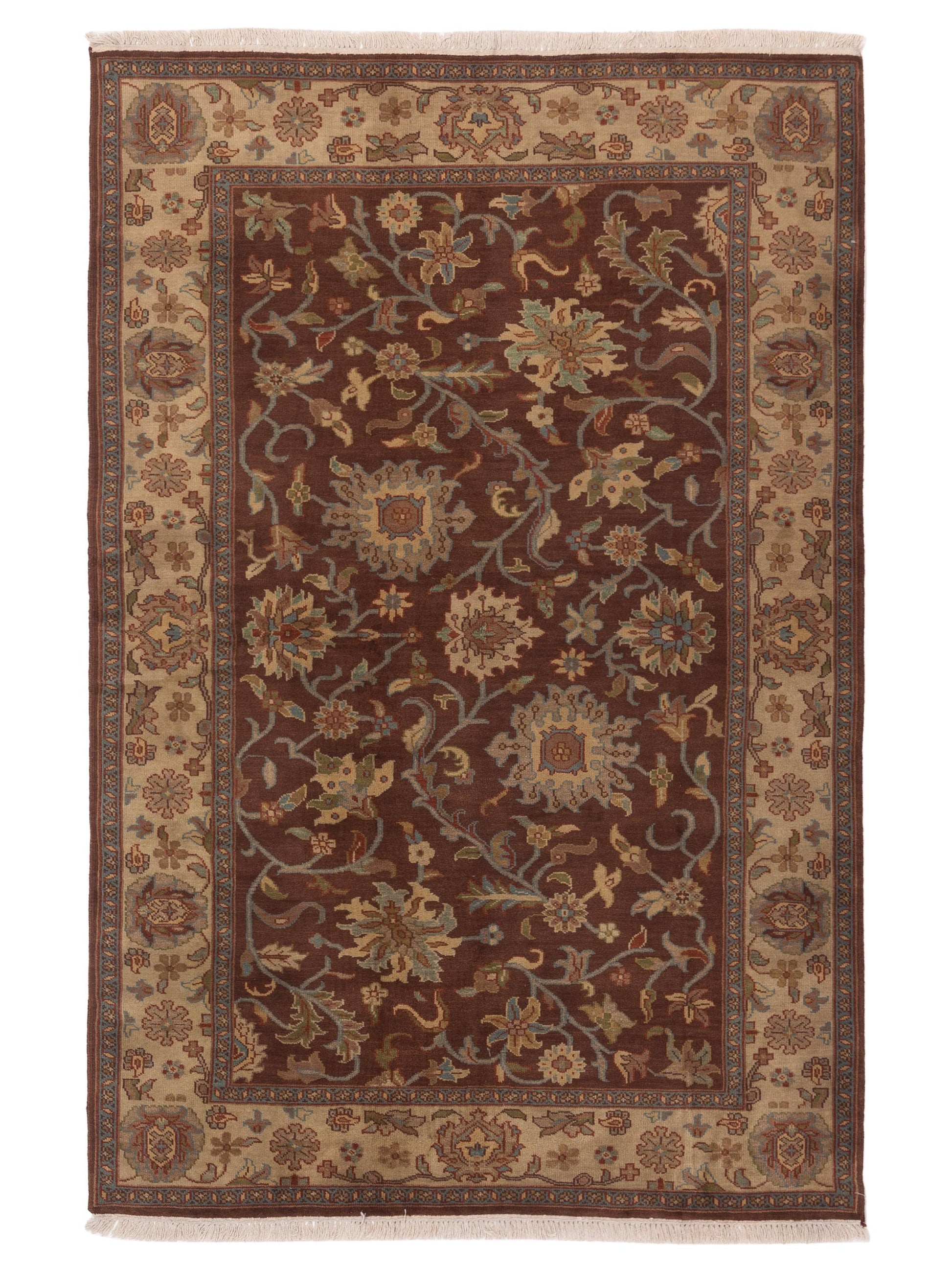 Rajpur Lilac  Brown Ivory Traditional