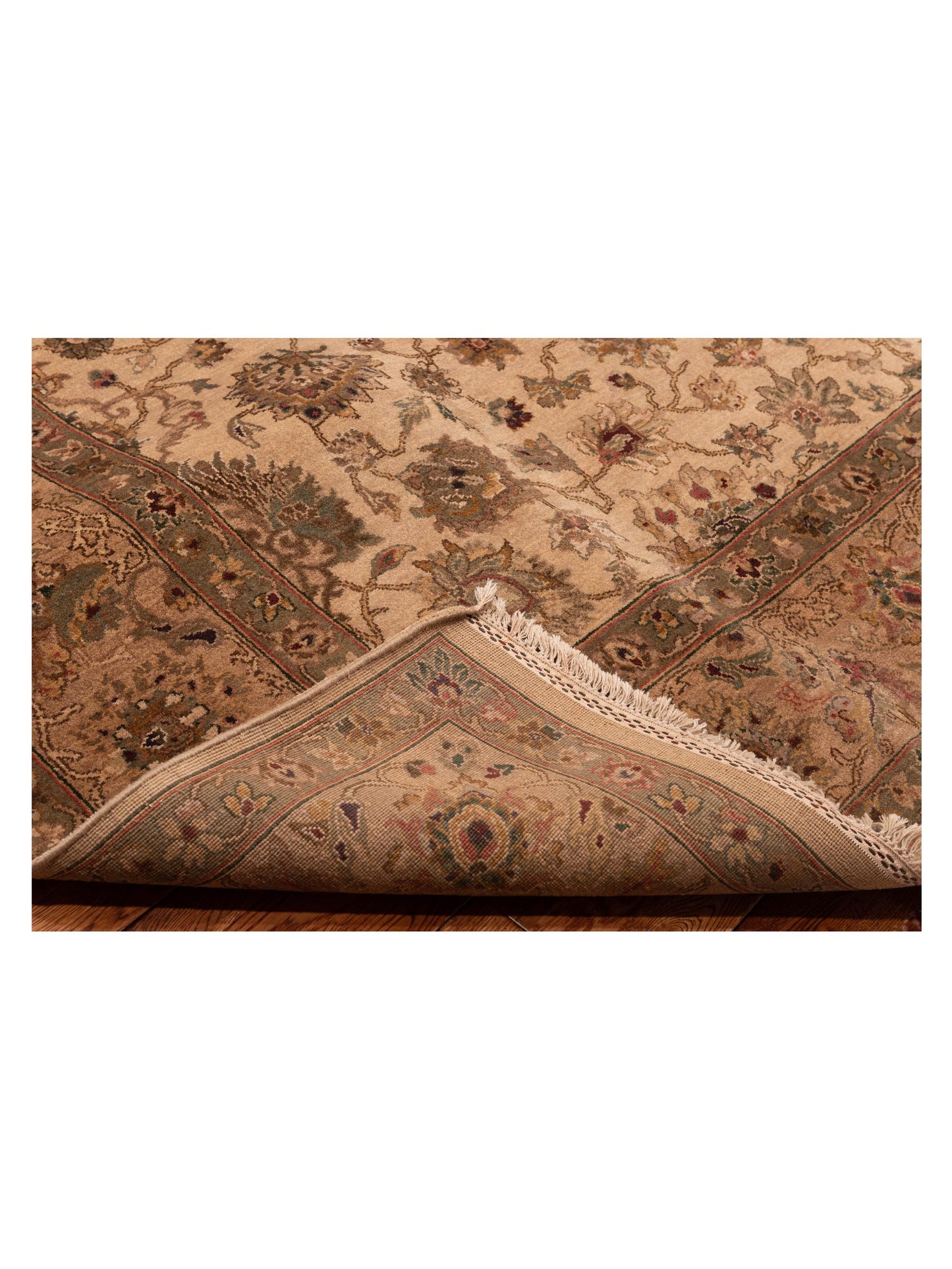 Corvella Beige Camel 9.4x11.7 Hand Knotted Rug