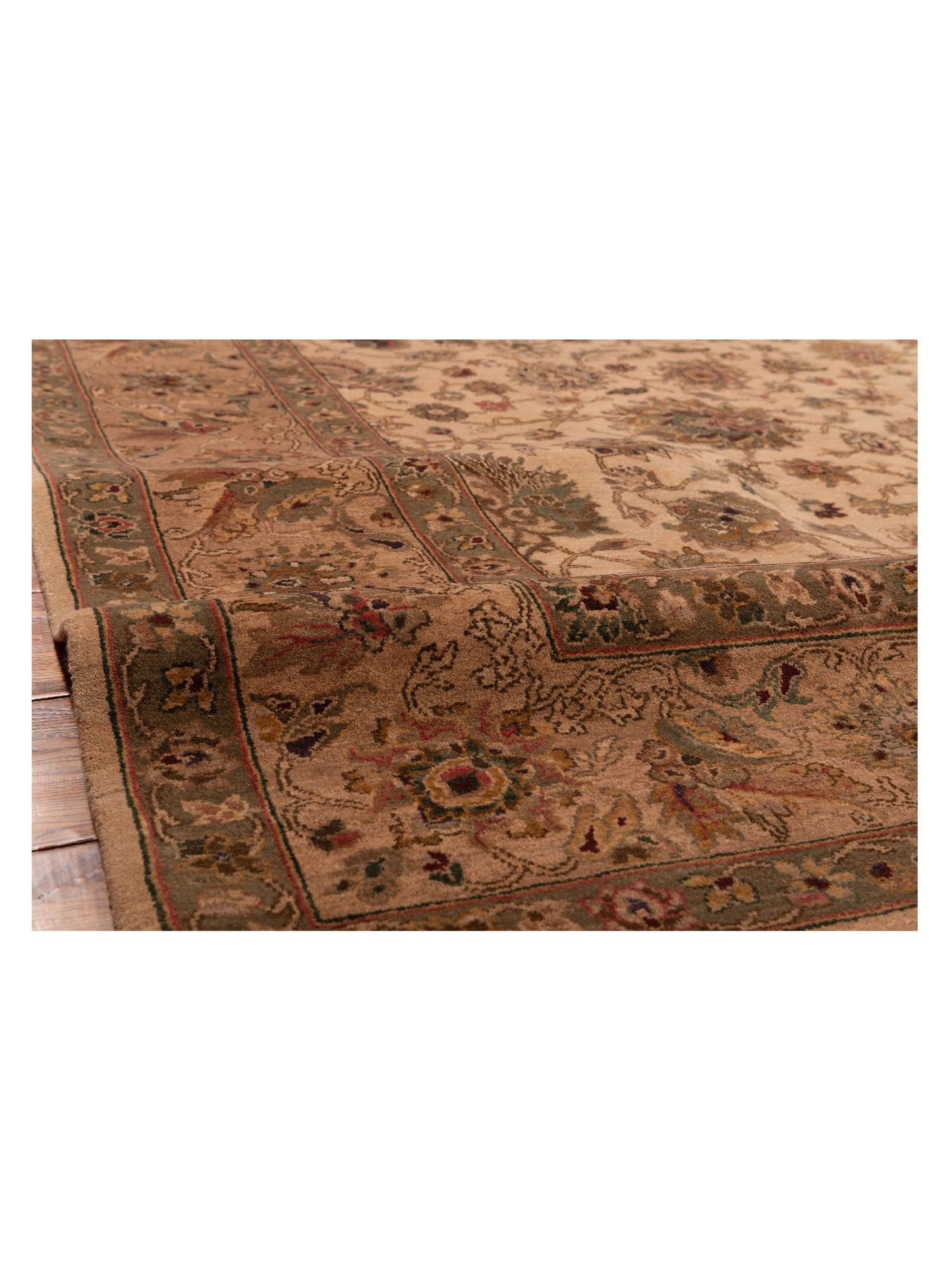 Corvella Beige Camel 9.4x11.7 Hand Knotted Rug