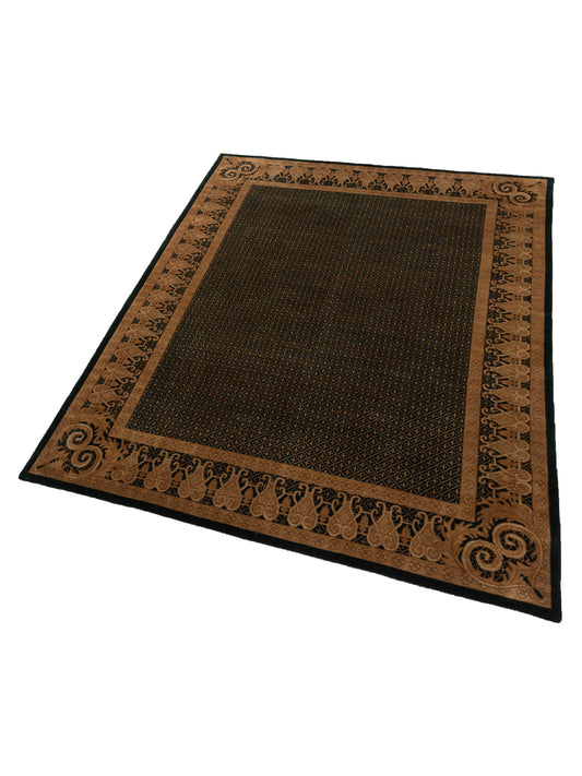 Tibarra Teal Green Teal Green 8.11x11.8 Hand Knotted Rug