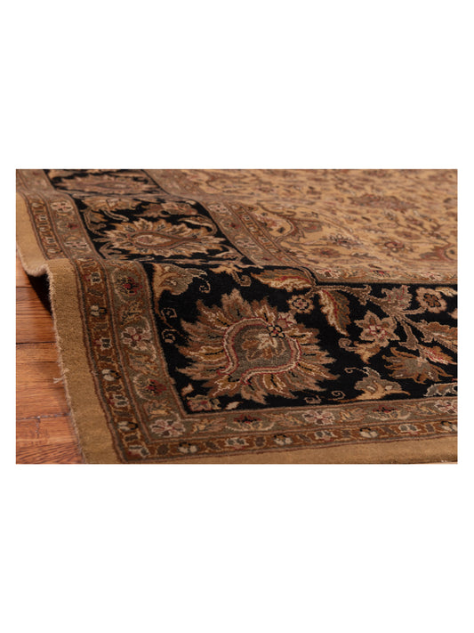 Corvella Camel Black 9.2x11.1 Hand Knotted Rug