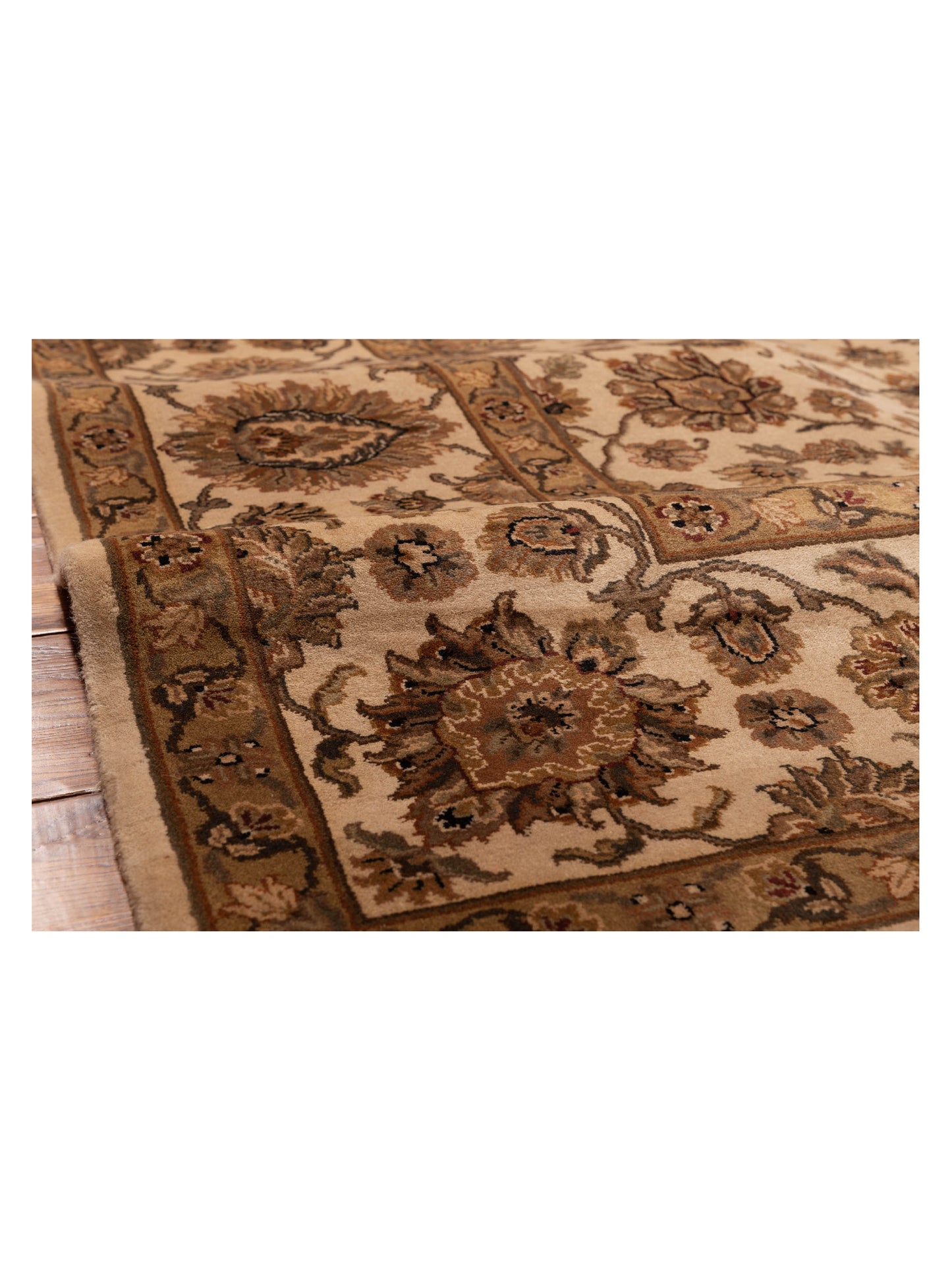 Corvella Beige Ivory 9.4x12.1 Hand Knotted Rug