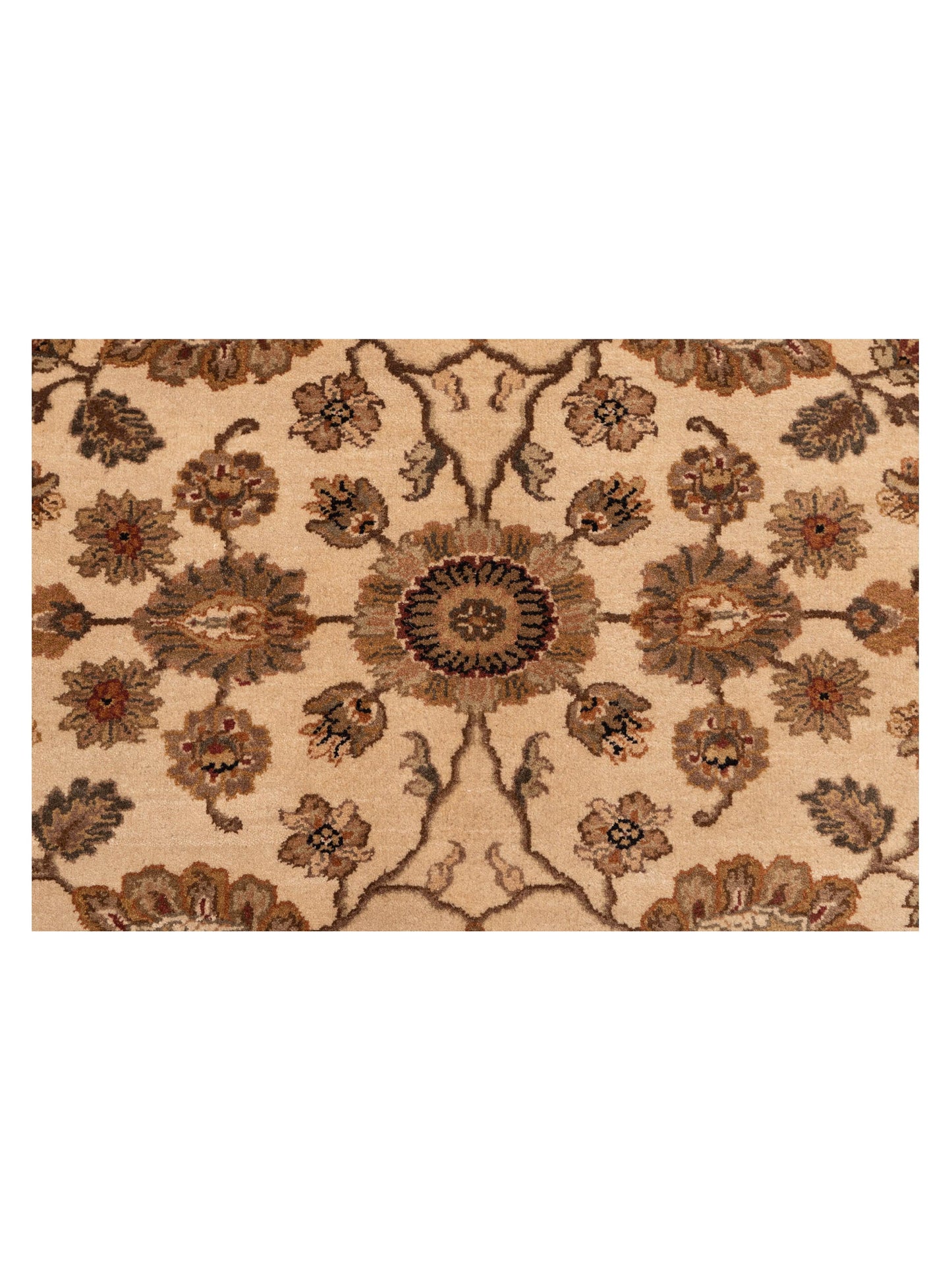 Corvella Beige Ivory 9.4x12.1 Hand Knotted Rug