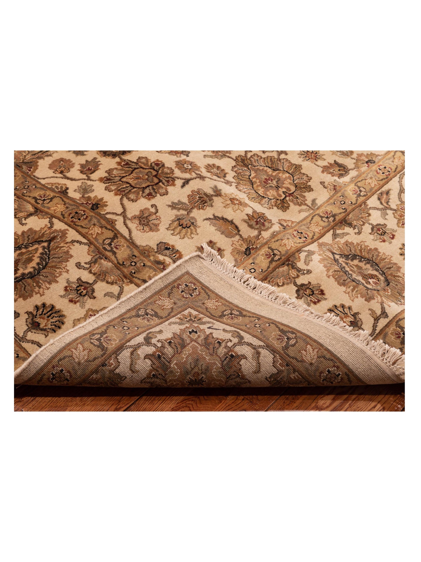 Corvella Beige Ivory 9.4x12.1 Hand Knotted Rug