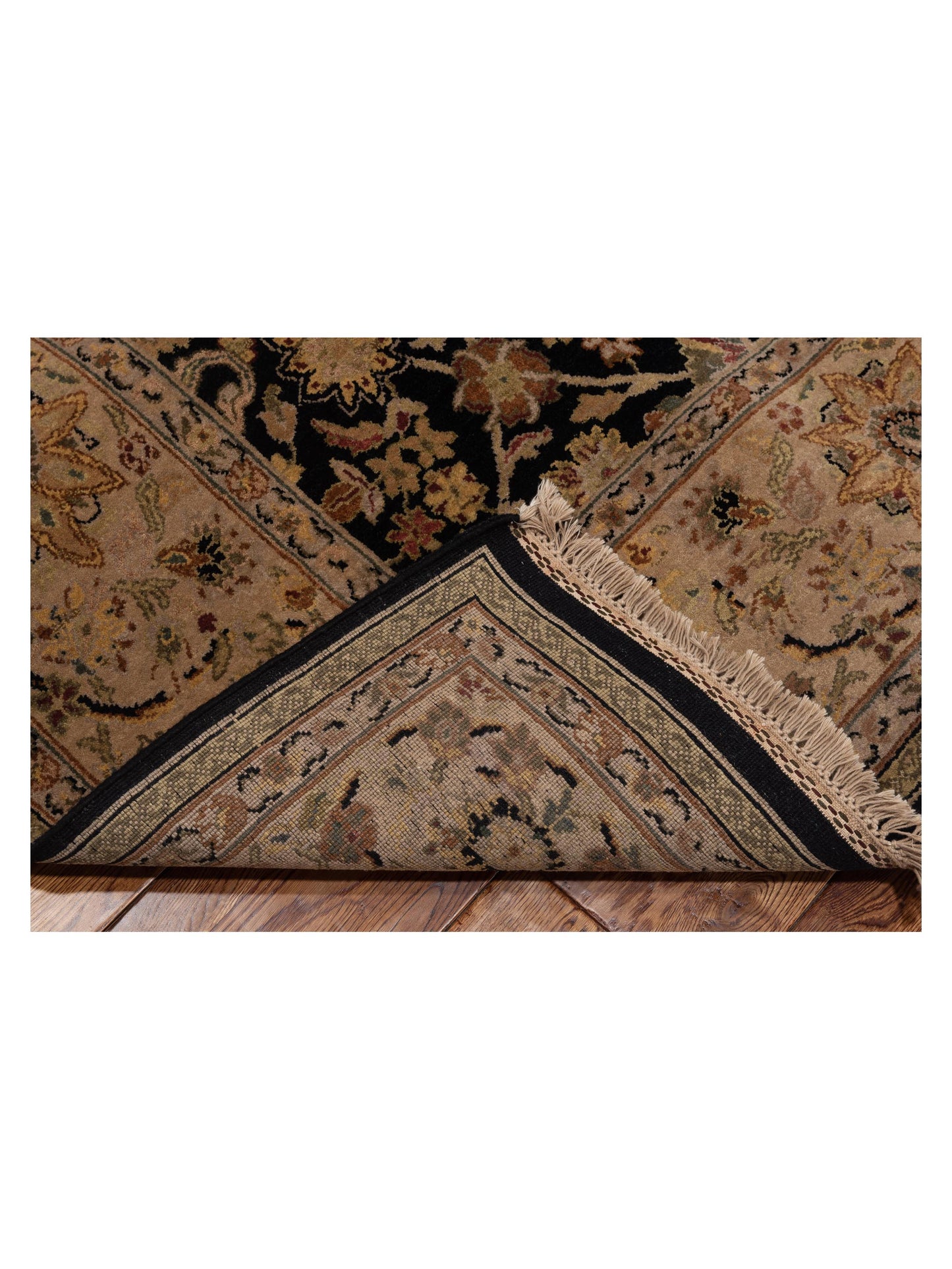 Corvella Black Ivory 8.1x10.2 Hand Knotted Rug