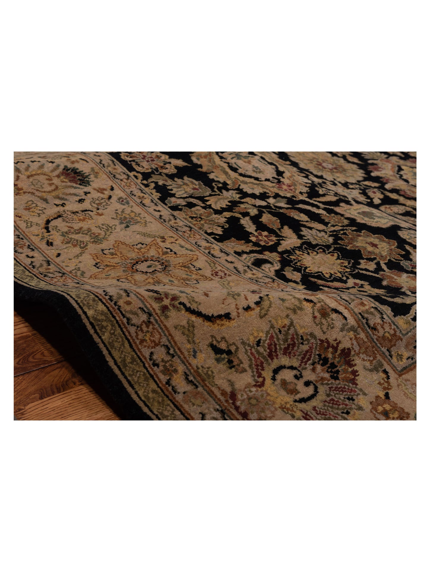 Corvella Black Ivory 8.1x10.2 Hand Knotted Rug