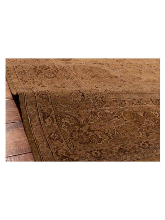 Corvella Camel Brown 9x11.10 Hand Knotted Rug