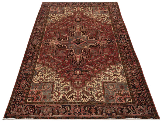Antiqua Heirloom Red Brown 7.9x10.7 Hand Knotted Rug