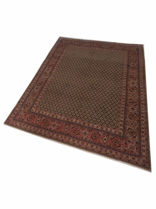 Antiqua Heirloom Brown Pink 6.9x9.9 Hand Knotted Rug