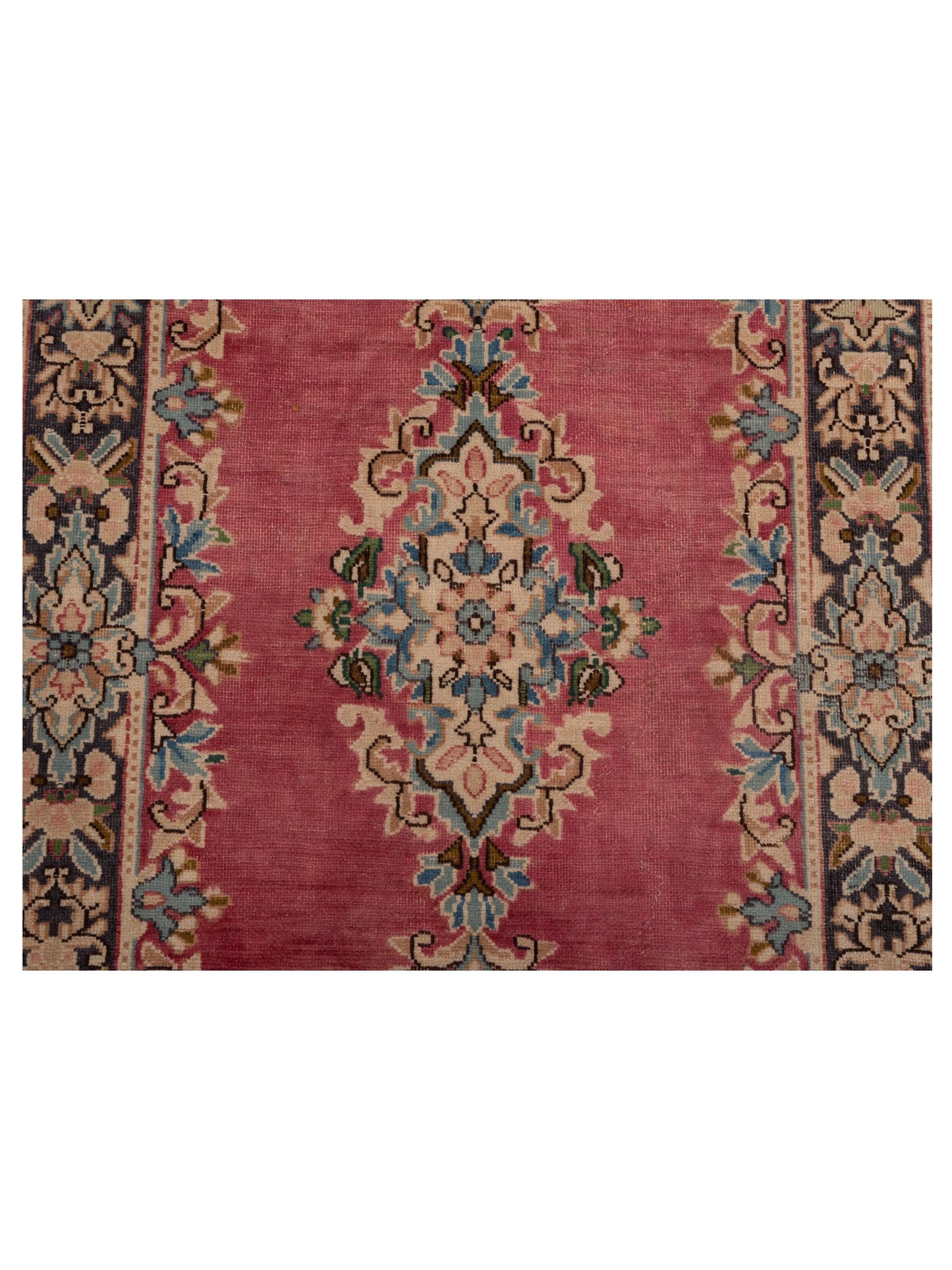 Antiqua Heirloom Pink Brown 2.11x14.2 Hand Knotted Rug