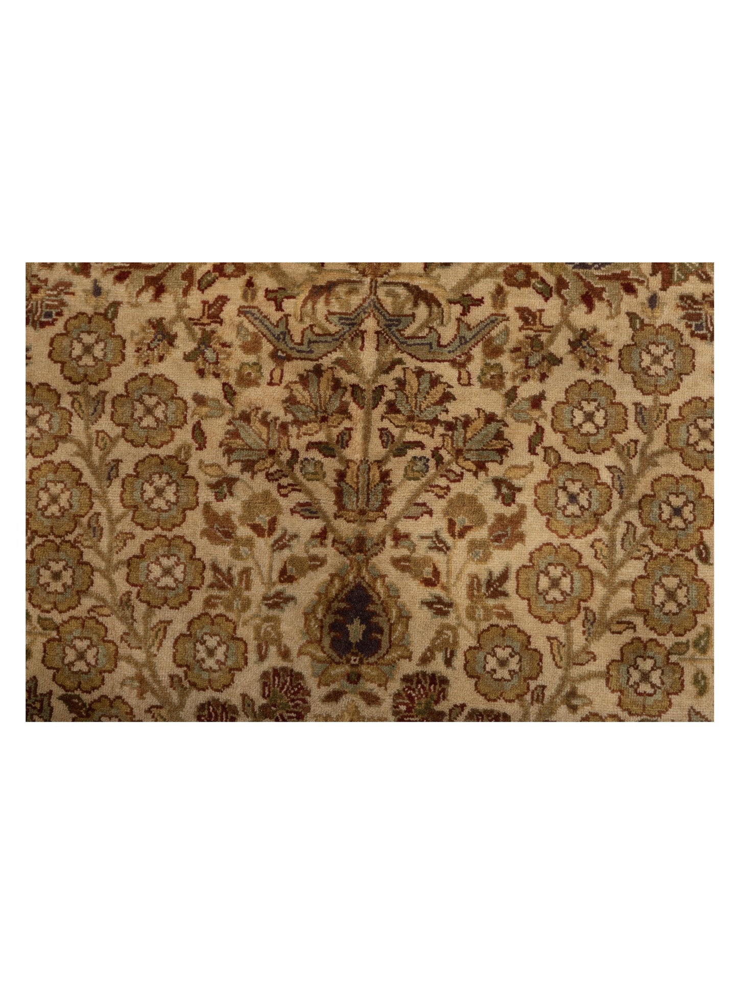 Sansira Beige Plum 8x9.11 Hand Knotted Rug