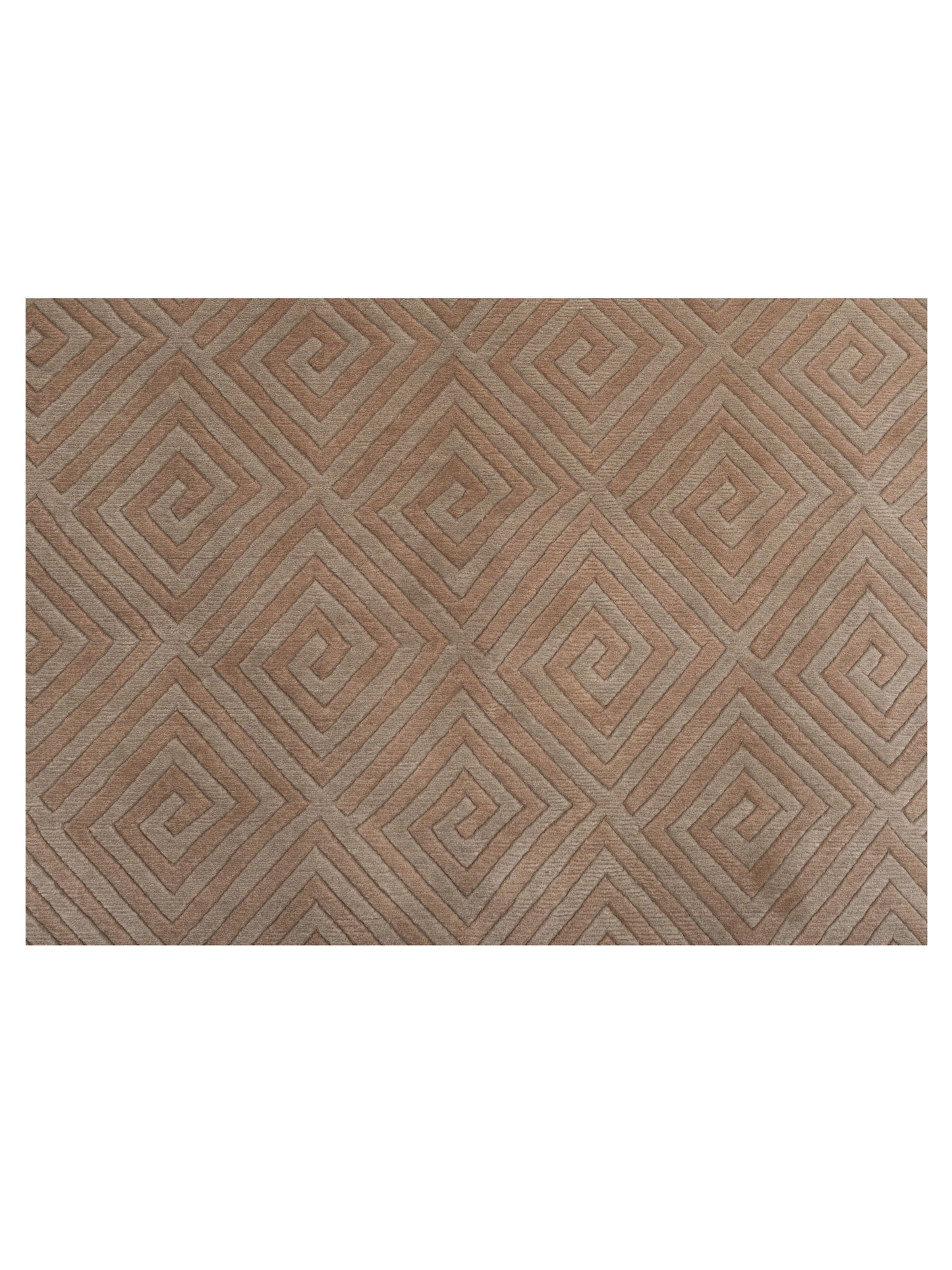 Tibarra Beige Brown 5.1x8 Hand Knotted Rug