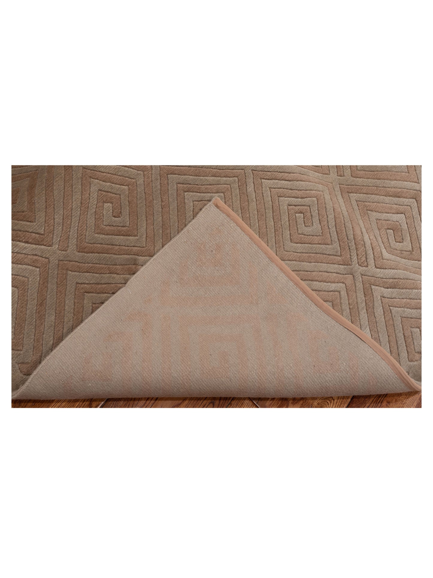 Tibarra Beige Brown 5.1x8 Hand Knotted Rug