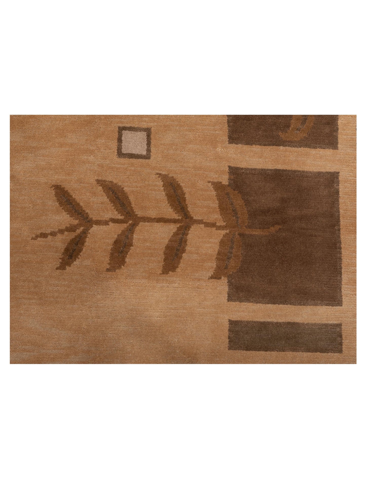 Tibarra Light Brown 5.2x7.11 Hand Knotted Rug