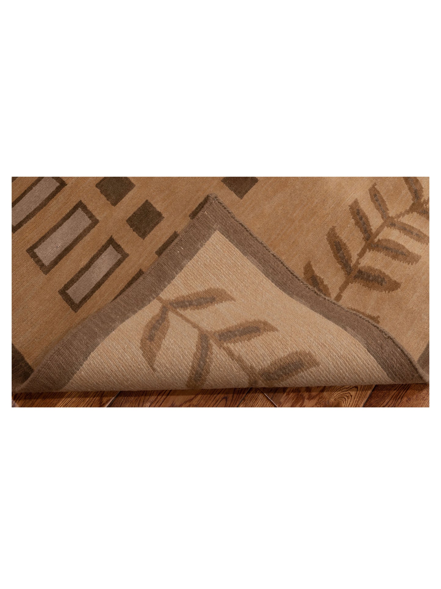 Tibarra Light Brown 5.2x7.11 Hand Knotted Rug