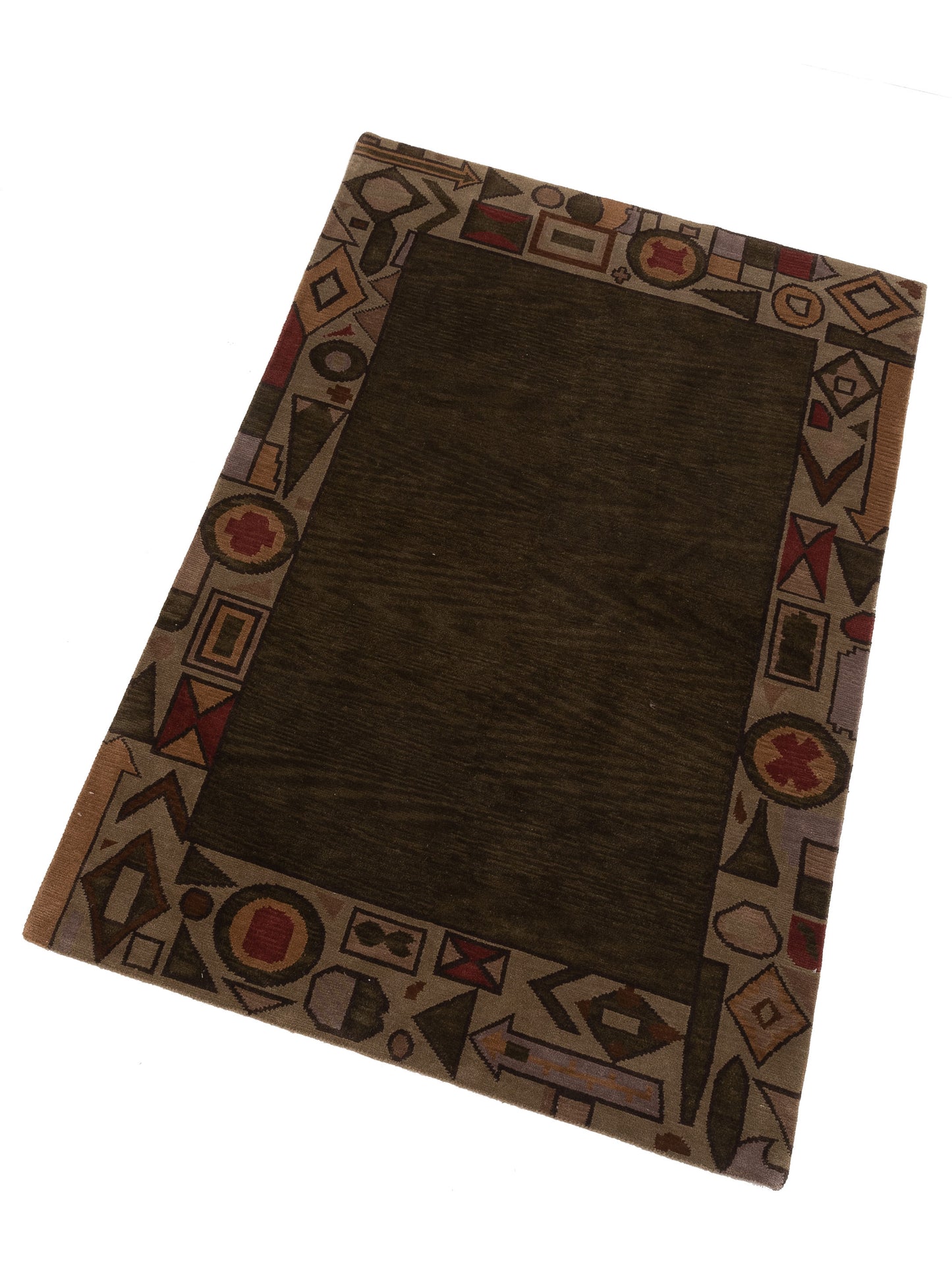 Tibarra Green Silver 5.1x8.2 Hand Knotted Rug