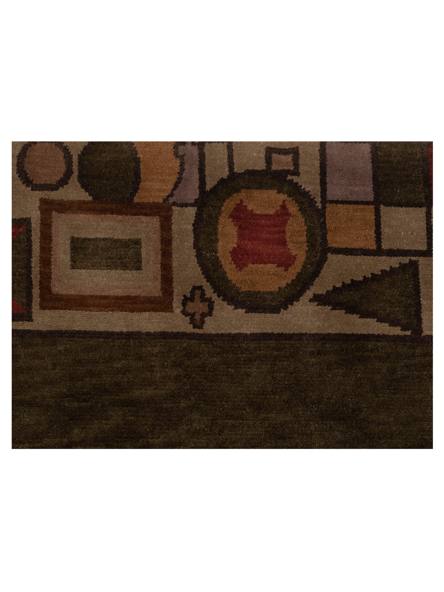 Tibarra Green Silver 5.1x8.2 Hand Knotted Rug