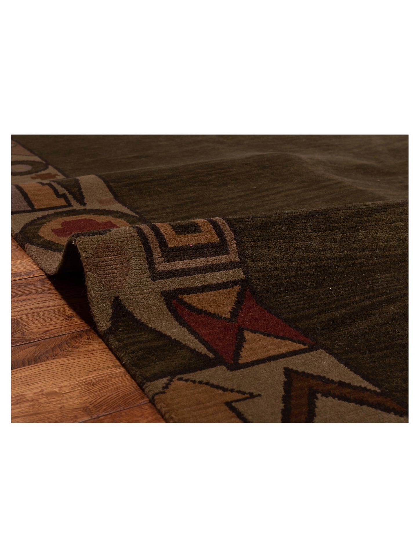 Tibarra Green Silver 5.1x8.2 Hand Knotted Rug