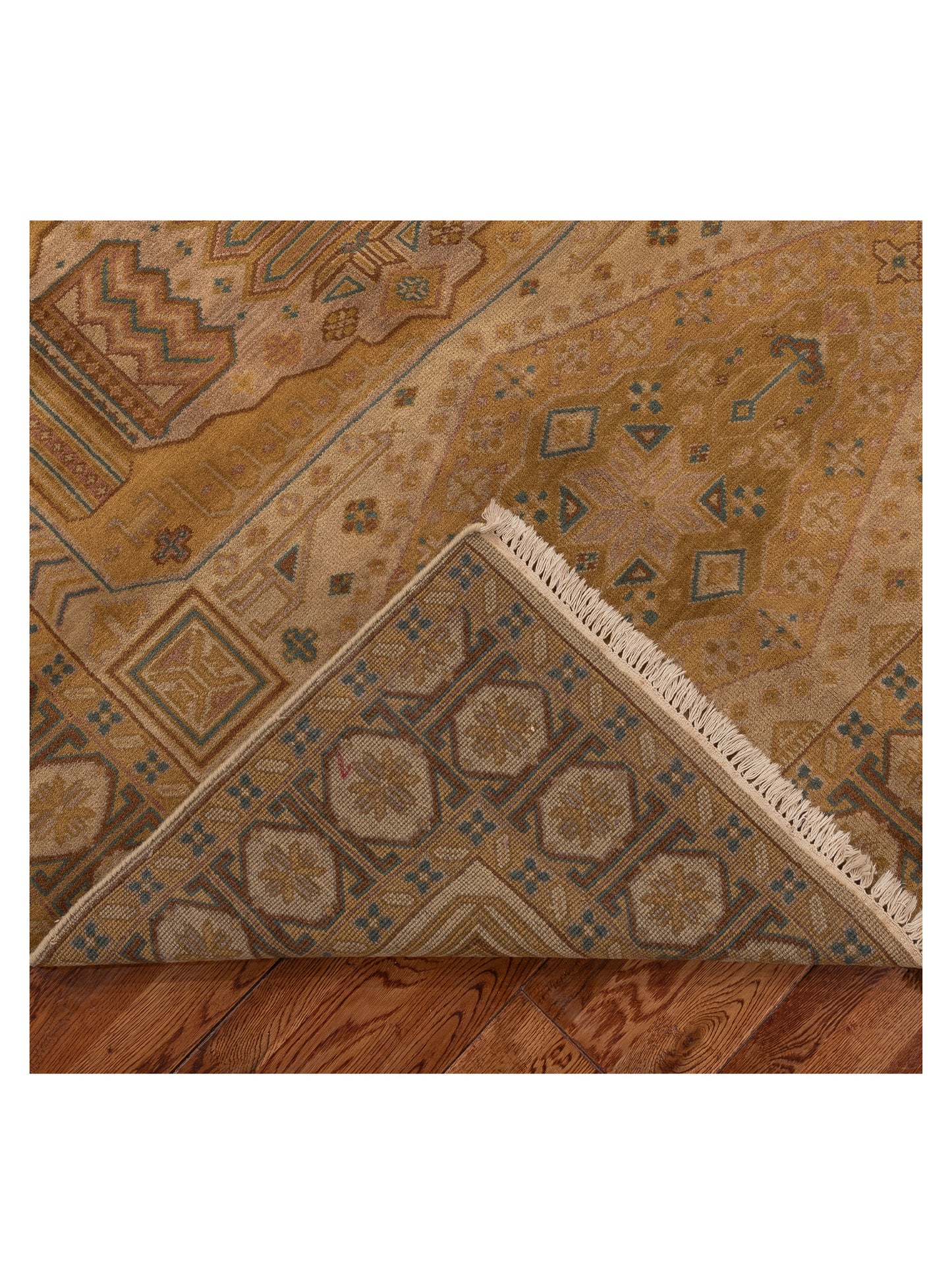 Modeva Beige Brown 5.5x7.7 Hand Knotted Rug
