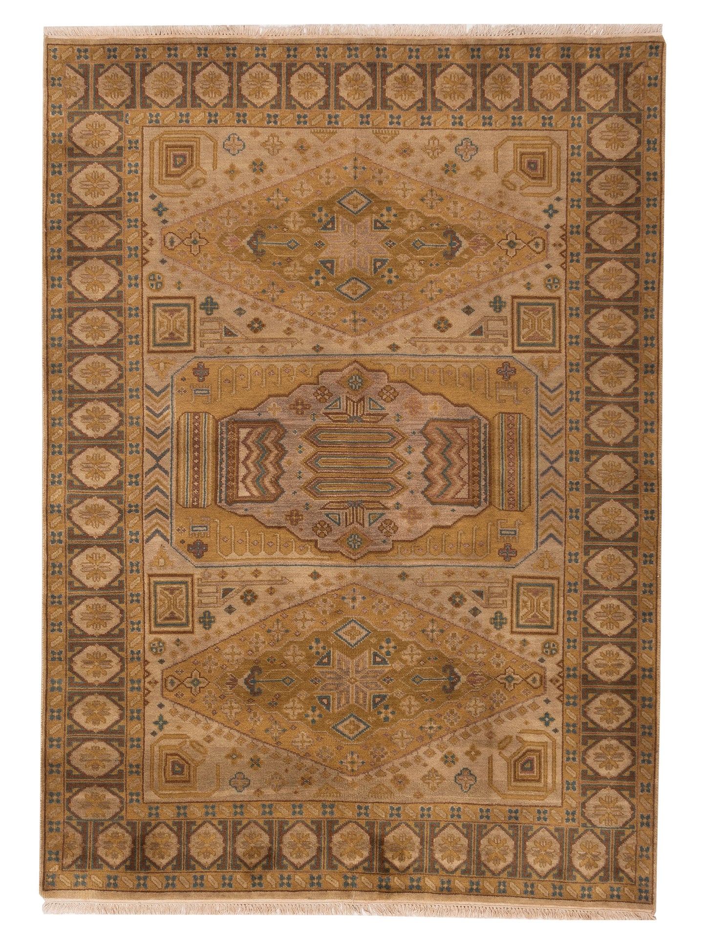 Rajpur Lilac  Beige Brown Traditional