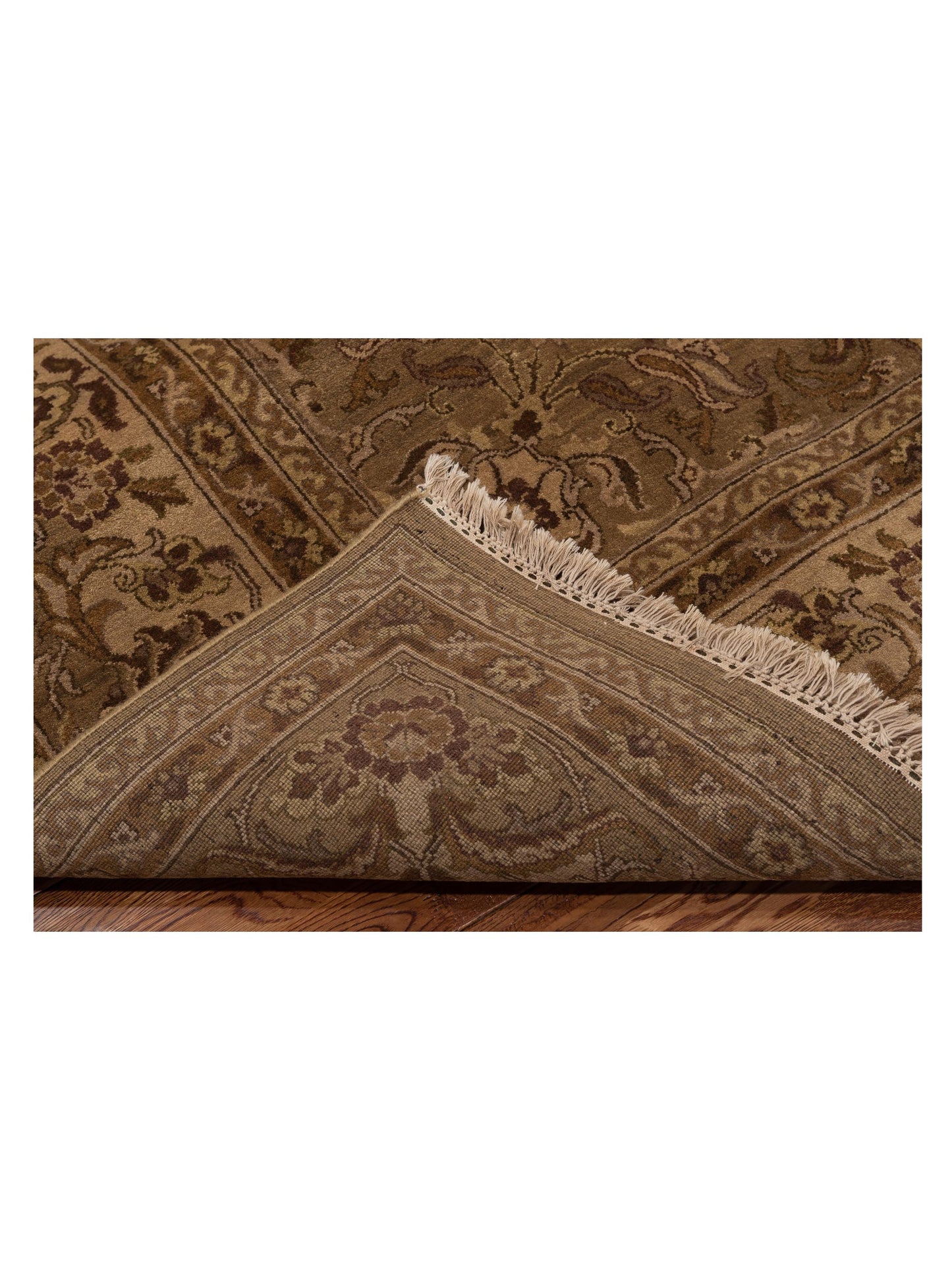 Sabira Brown Ivory 8x9.11 Hand Knotted Rug