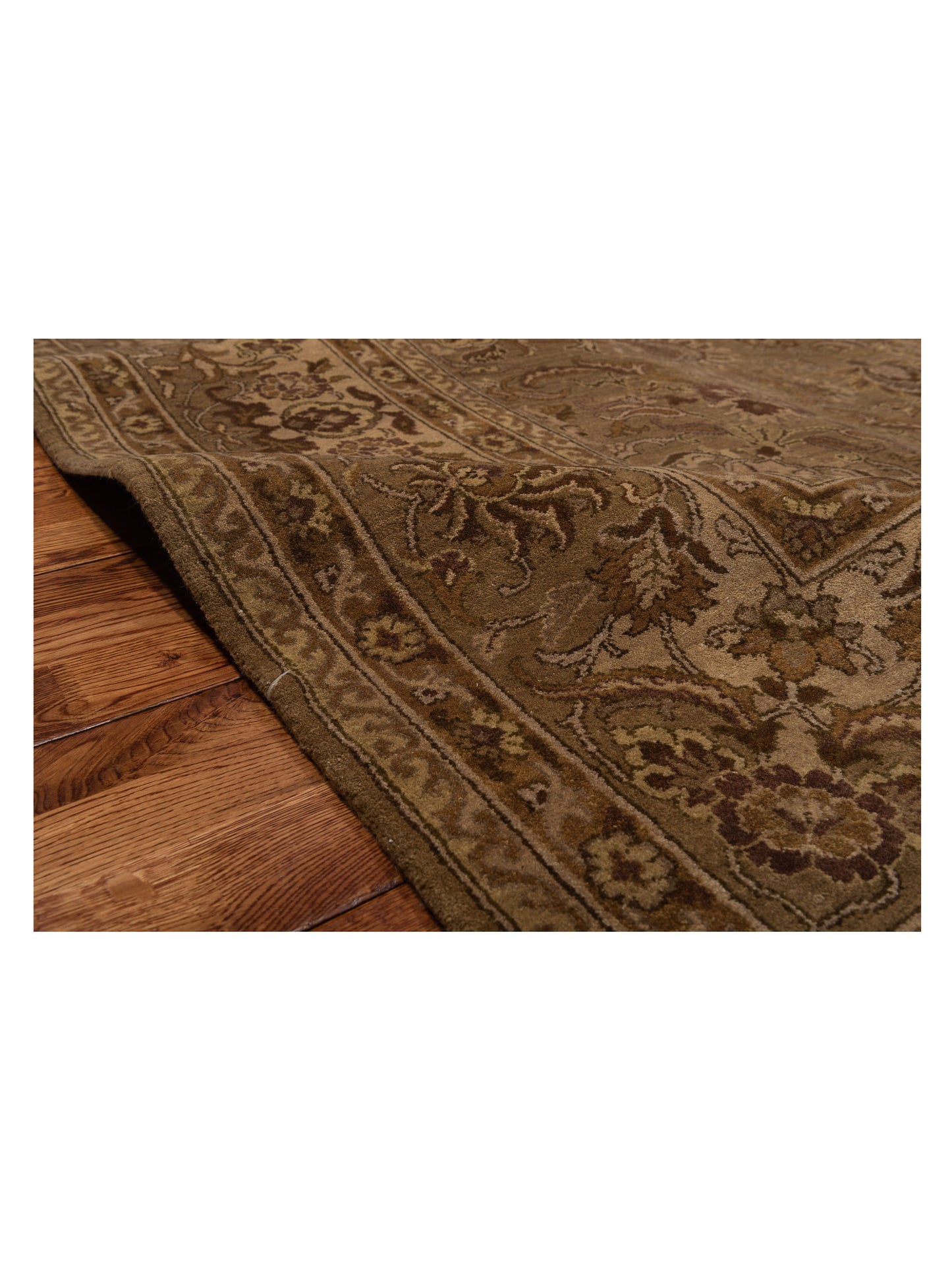 Sabira Brown Ivory 8x9.11 Hand Knotted Rug