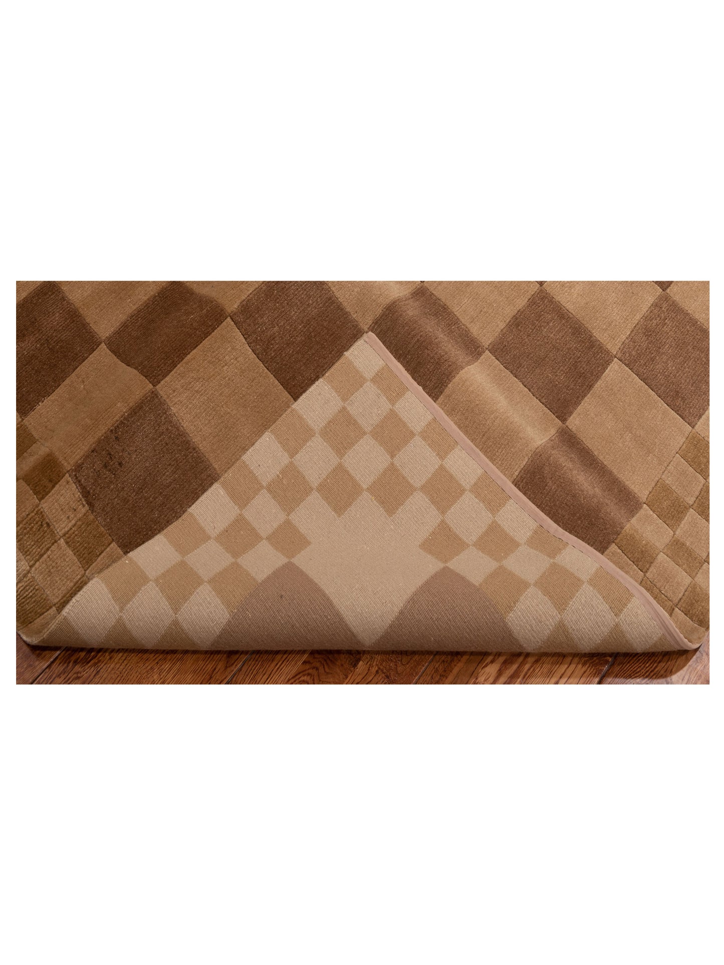 Tibarra Beige Brown 5.1x7.9 Hand Knotted Rug