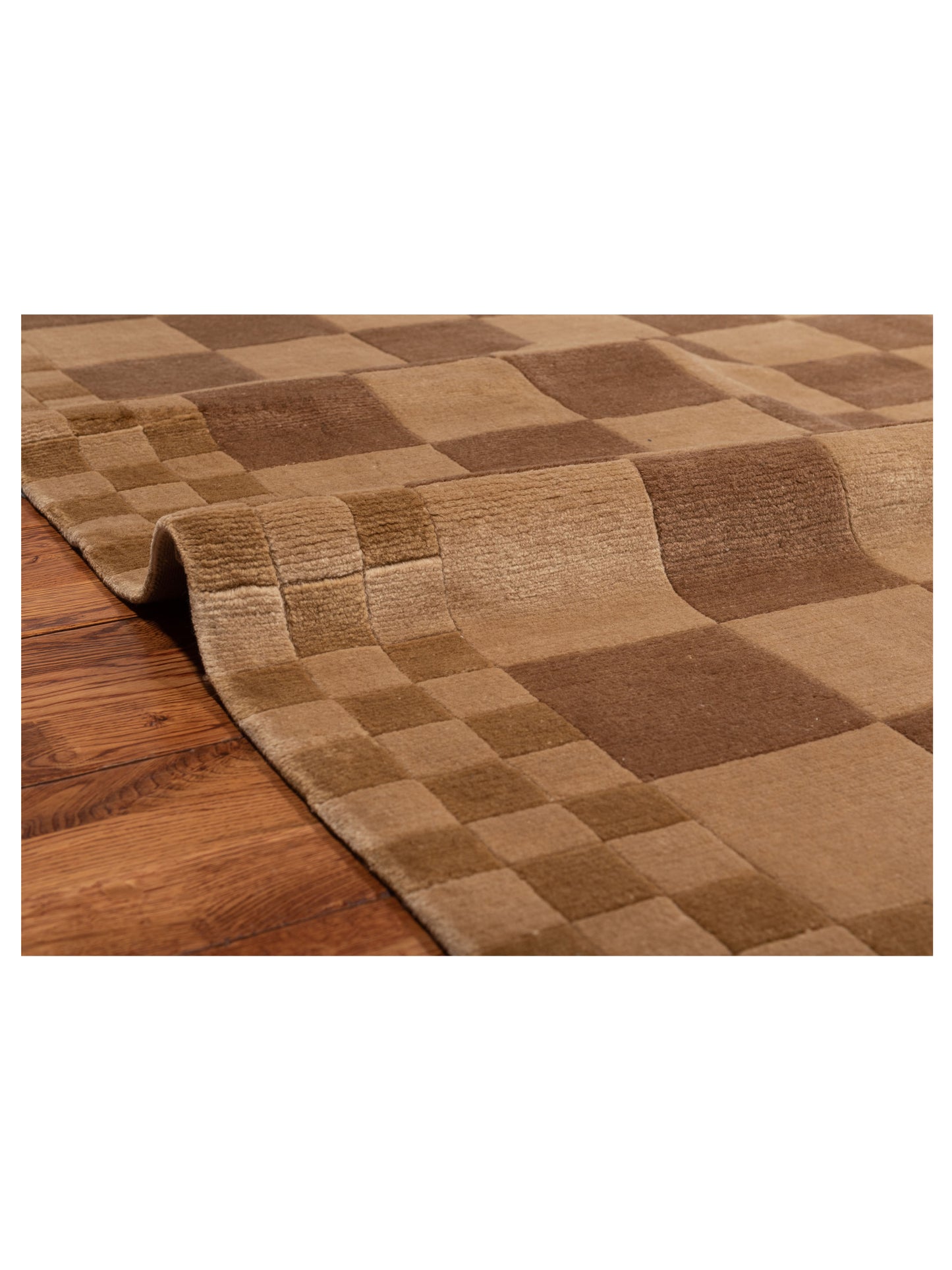 Tibarra Beige Brown 5.1x7.9 Hand Knotted Rug