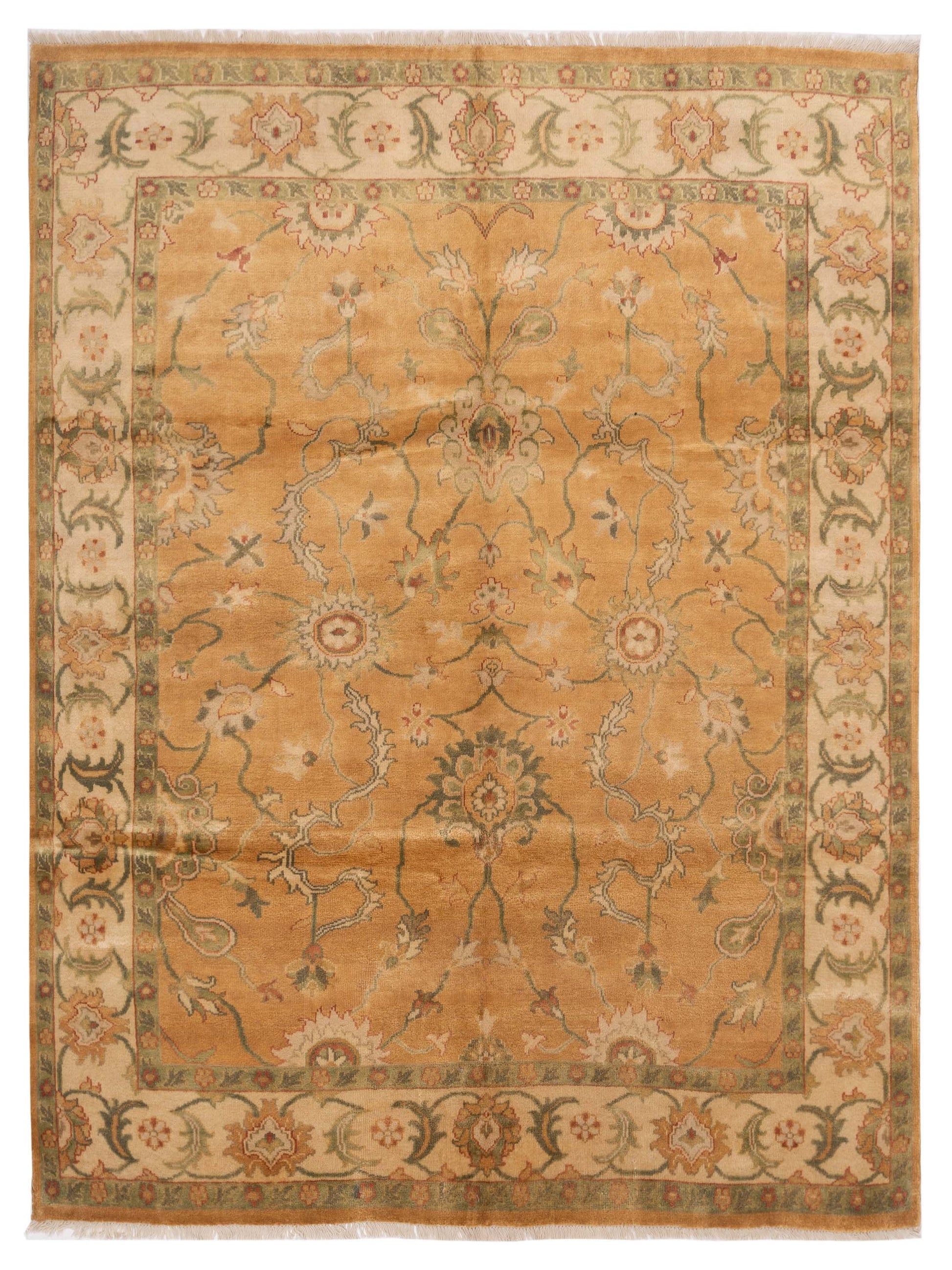 Rajpur Oushak Shah  Gold Ivory Traditional