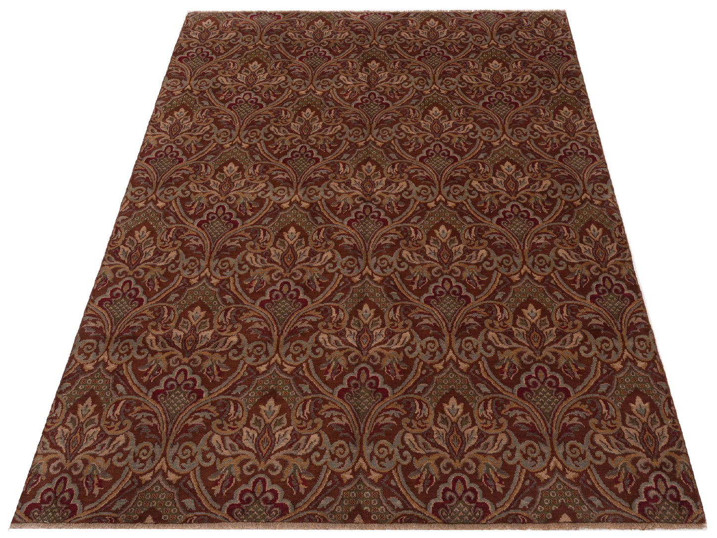 Modeva Brown 6x8.10 Hand Knotted Rug