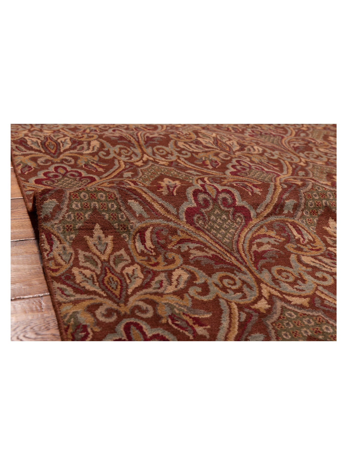 Modeva Brown 6x8.10 Hand Knotted Rug