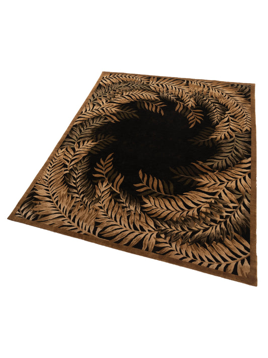 Tibarra Teal Green Teal Green 9x11.9 Hand Knotted Rug